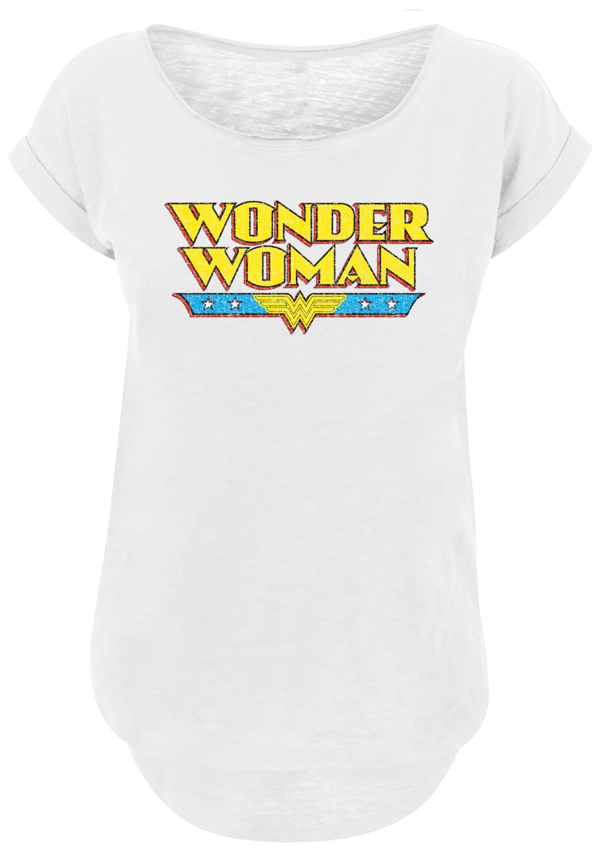 F4NT4STIC T-Shirt »DC Comics Superhelden Wonder Woman Crackle Logo«, Print