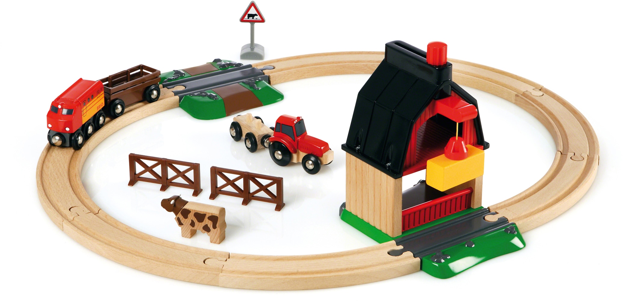 Spielzeug-Eisenbahn »BRIO® WORLD, Bauernhof Set«, (Set), Made in Europe, FSC®- schützt...