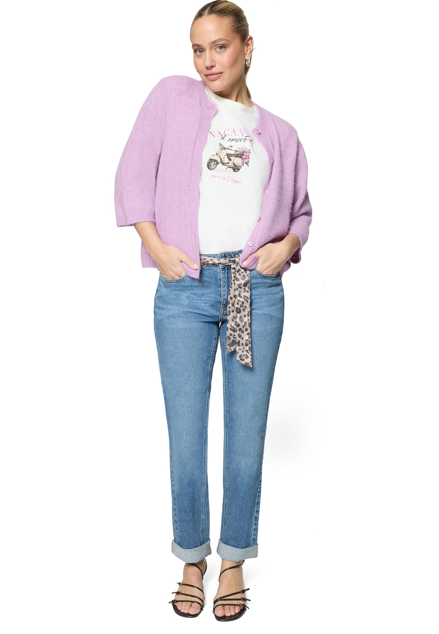 Zero Kurzarmshirt »Damen mit Print« 1 Glitzer