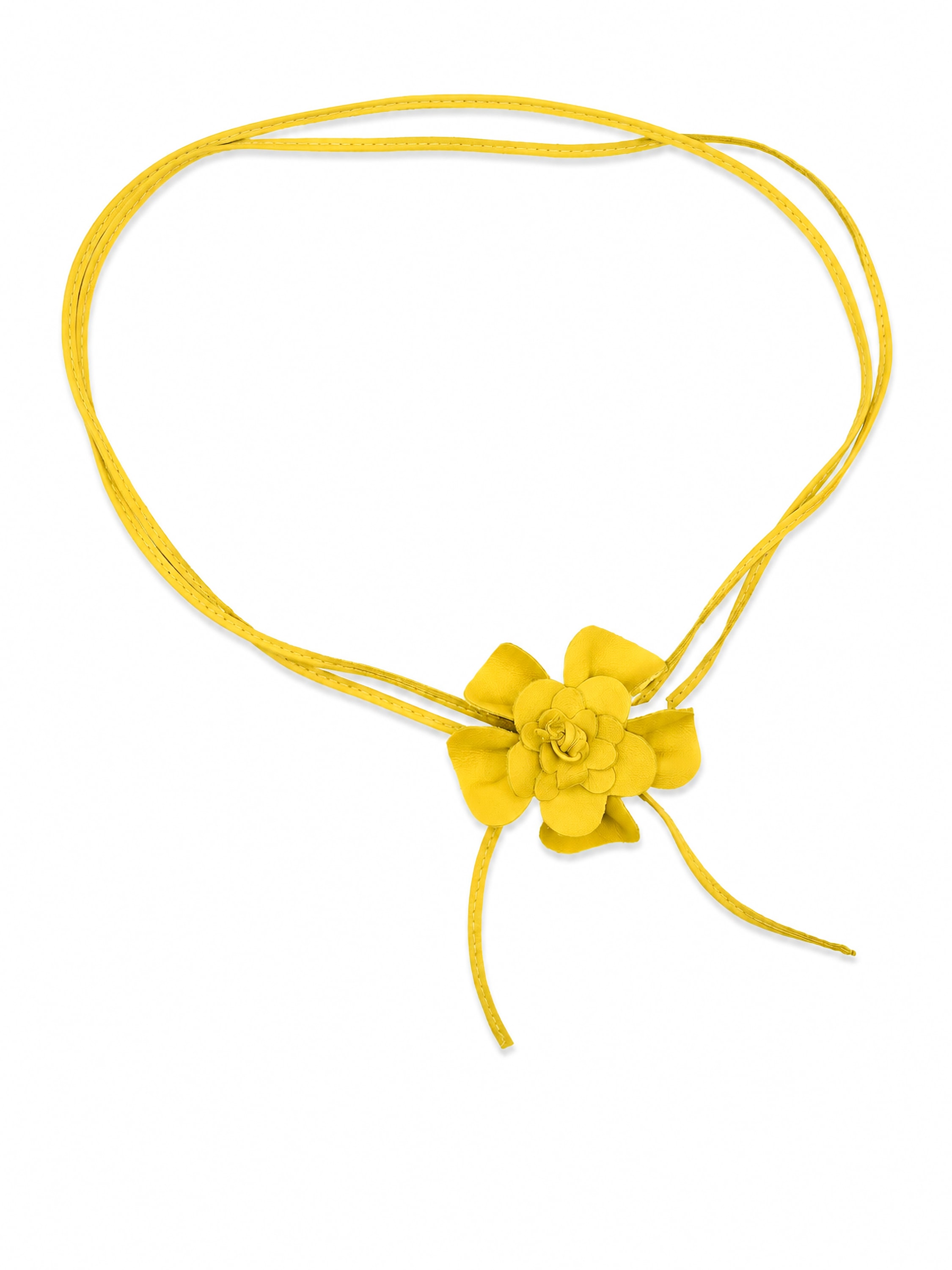 COLLEZIONE ALESSANDRO "Blüte" Lederband mit echt Leder Blüte