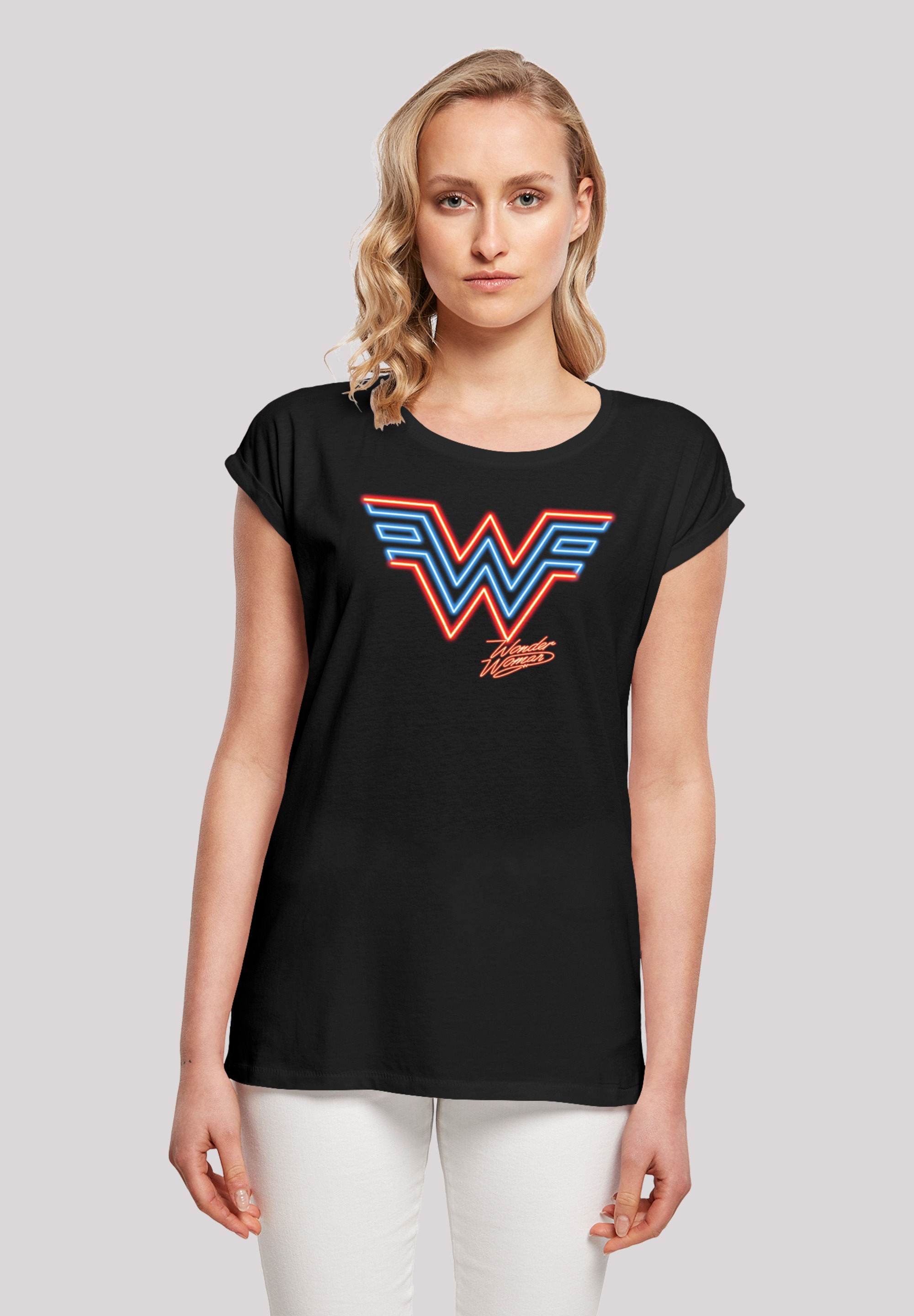 F4NT4STIC T-Shirt "DC Comics Wonder Woman 84 Neon Emblem", Print