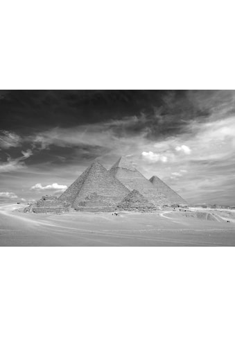 Fototapete »Pyramiden Schwarz & Weiß«