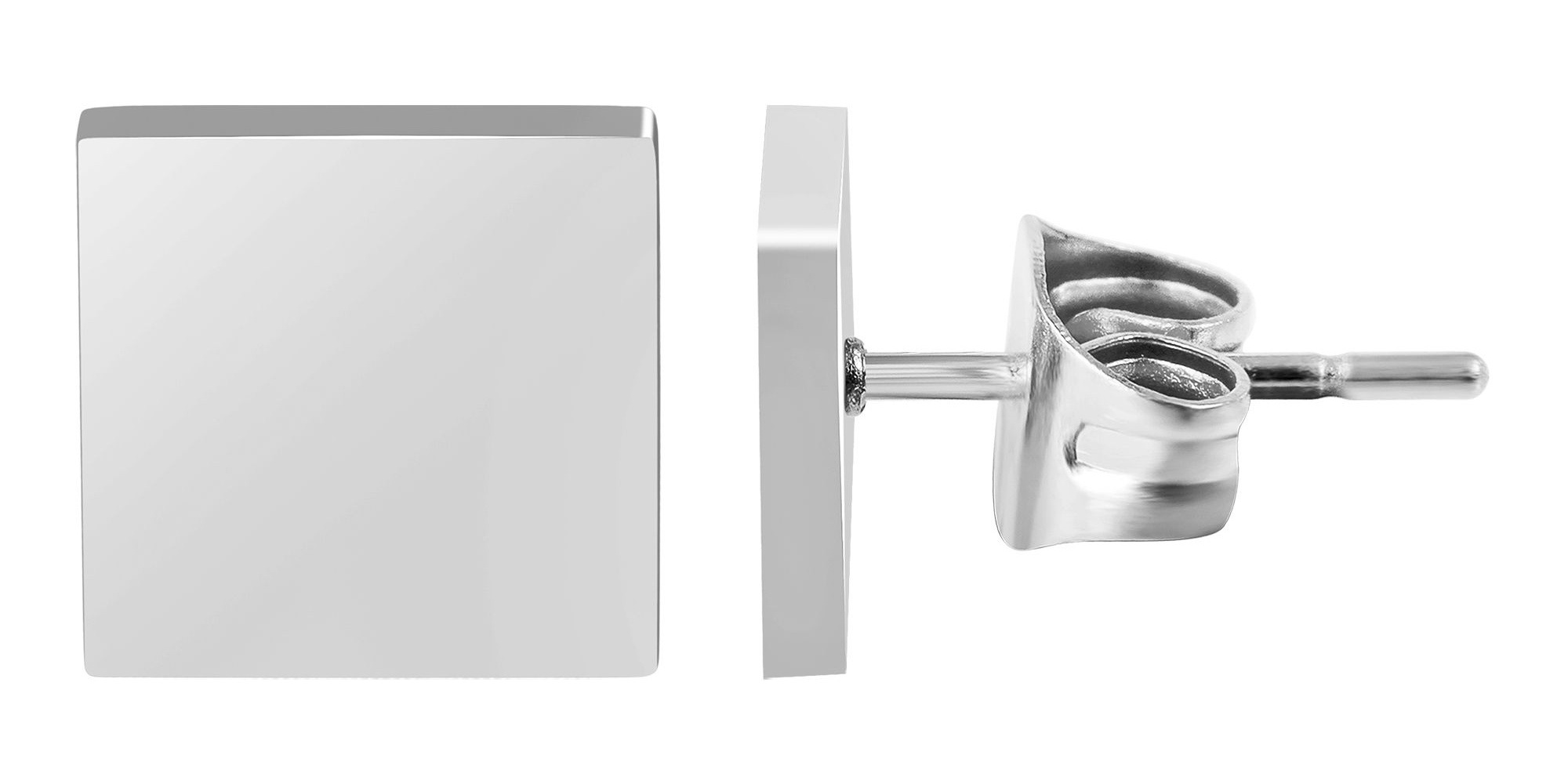 Paar Ohrhänger ADELIA´S "Unisex Ohrringe – Ohrstecker aus Edelstahl", Damen, Gr. Unisex, Edelstahl, silber, Ohrringe, Perfekt als Geschenk zum einfach so 2
