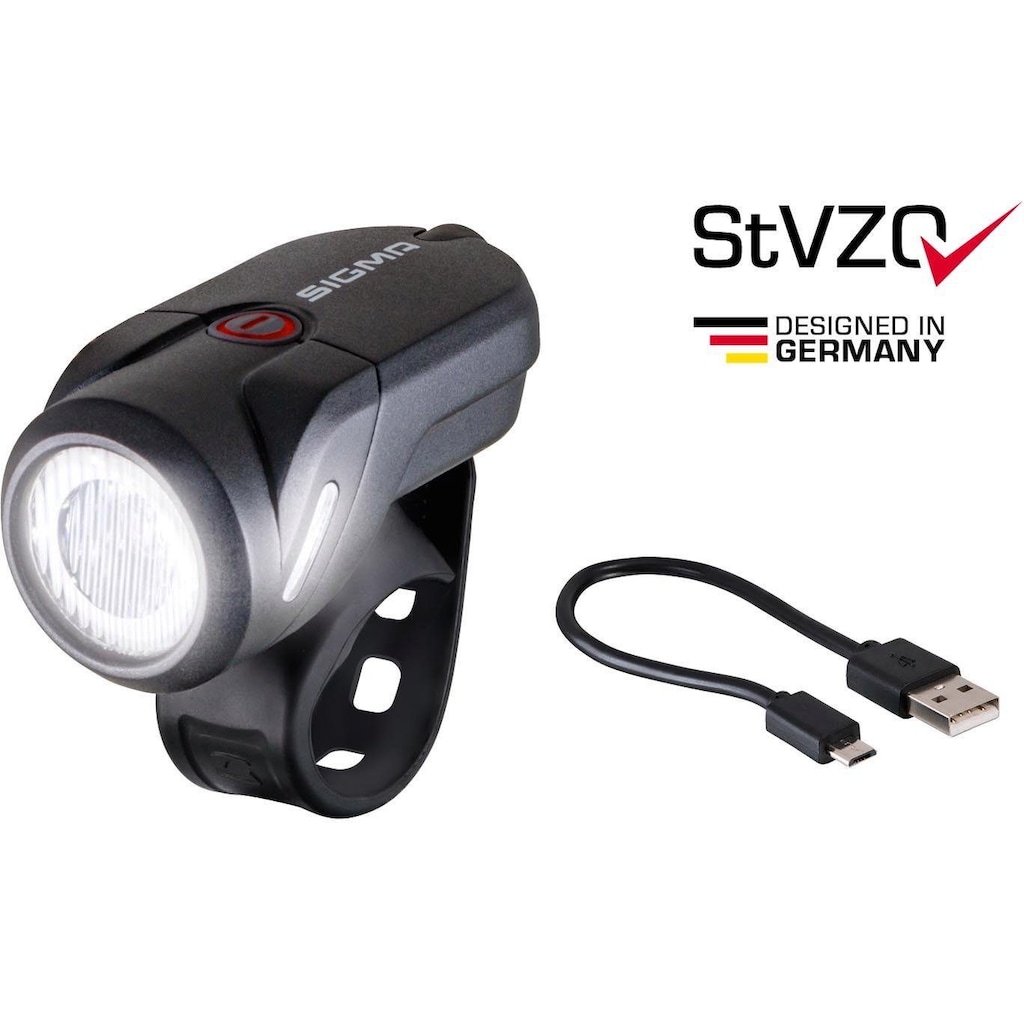 SIGMA SPORT Fahrradbeleuchtung »AURA 35 USB Frontleuchte«, (2)