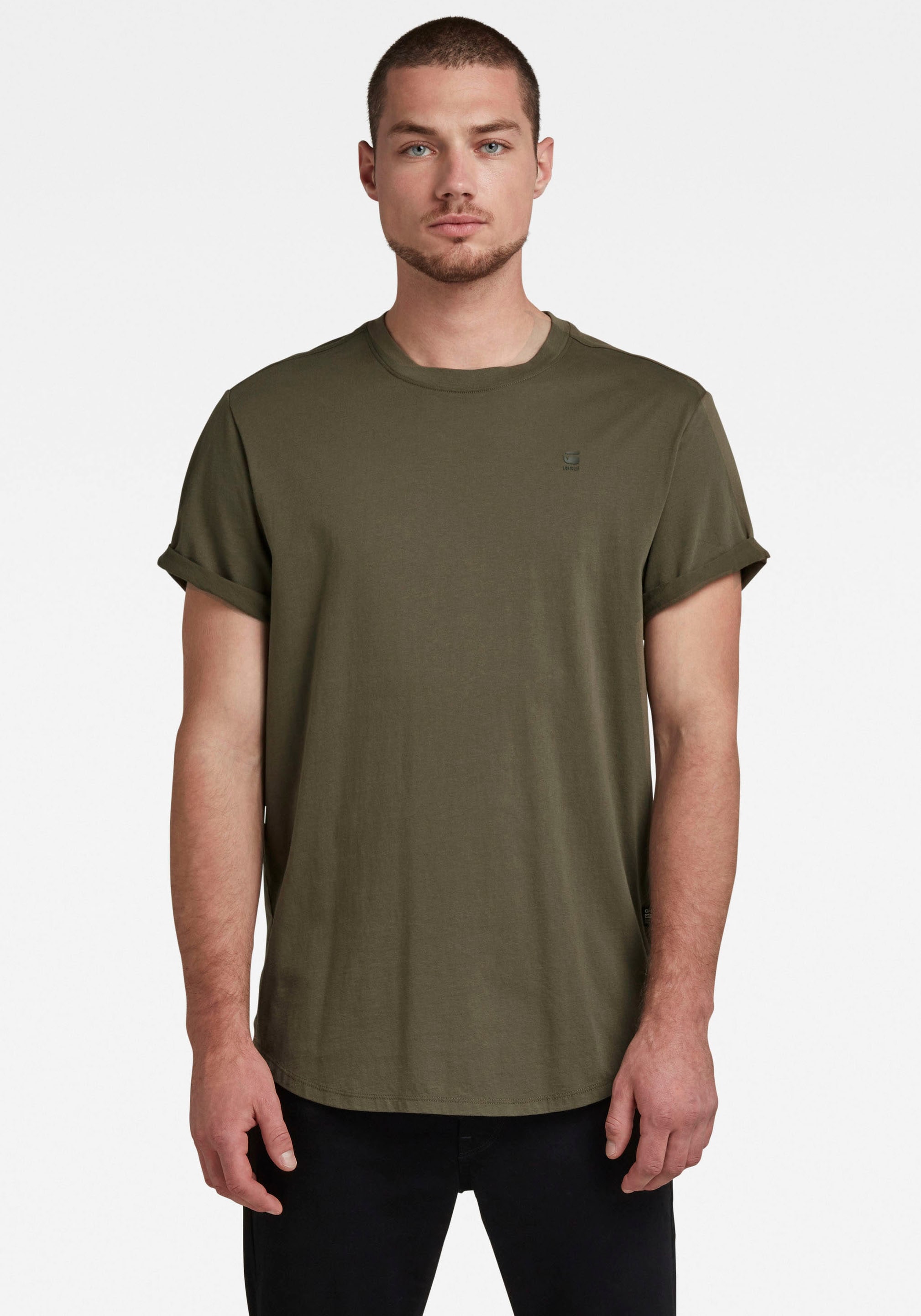 G-STAR "Lash" Rundhals, Logoapplikation günstig online kaufen