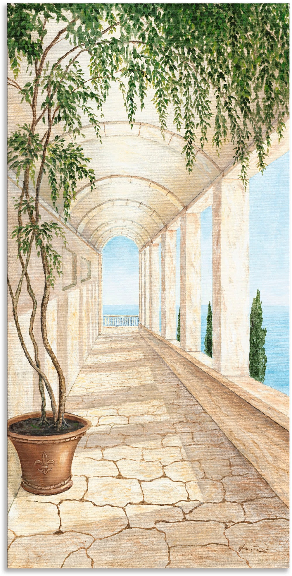 Artland Wandbild "Capri" Gebäude 1 Stk. tlg. als Alubild, Outdoorbild, Lein günstig online kaufen