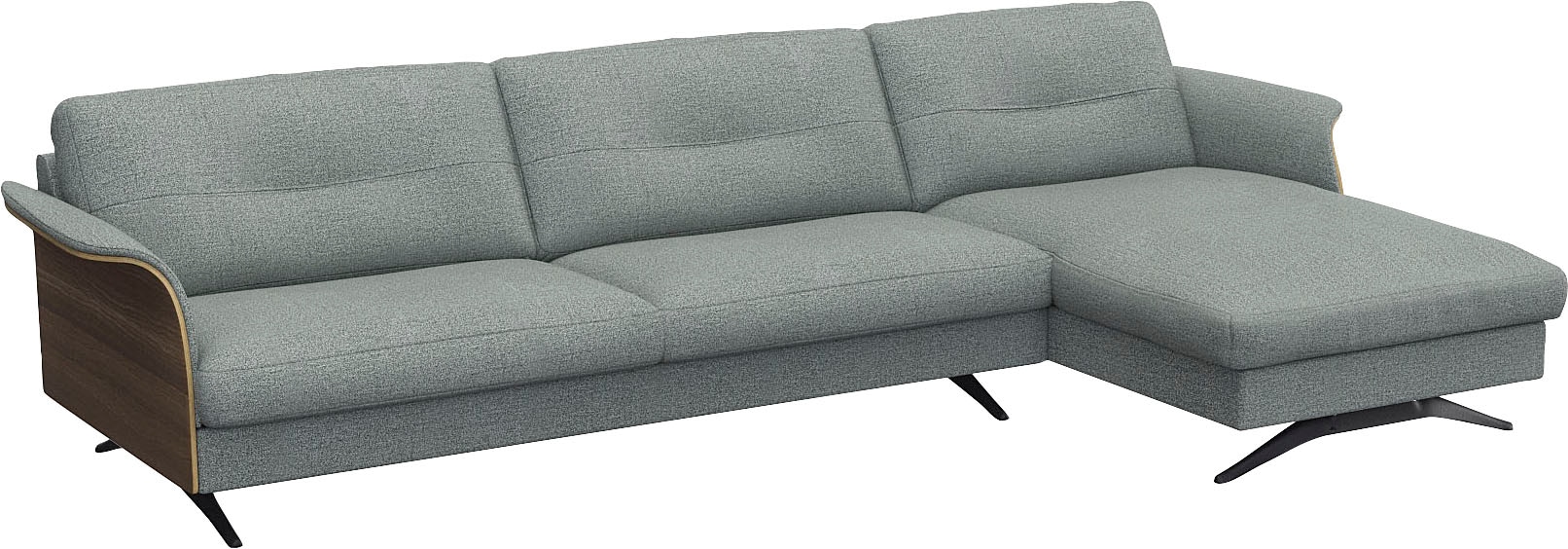 FLEXLUX Ecksofa »Glow, super bequem durch hochwertigem Sitzaufbau mit Federkern, L-Form«, Modernes skandinavisches Design