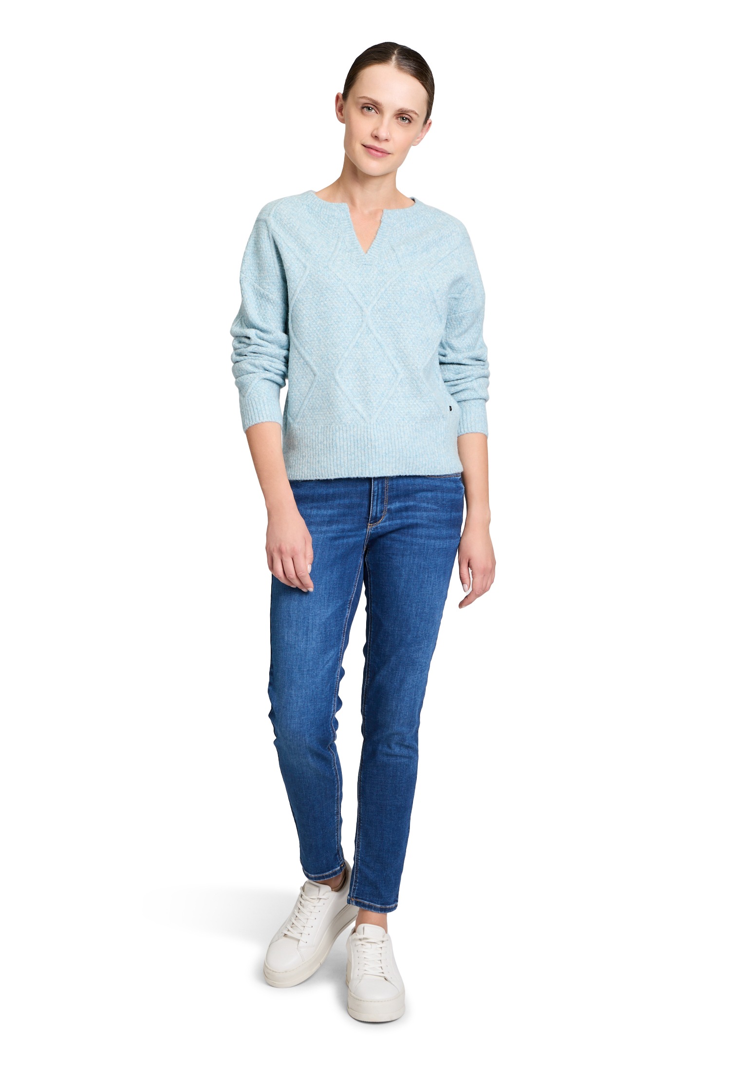 Betty&Co Strickpullover »Betty & Co Strickpullover mit überschnittenen Ärmeln«, (1 tlg.), Struktur