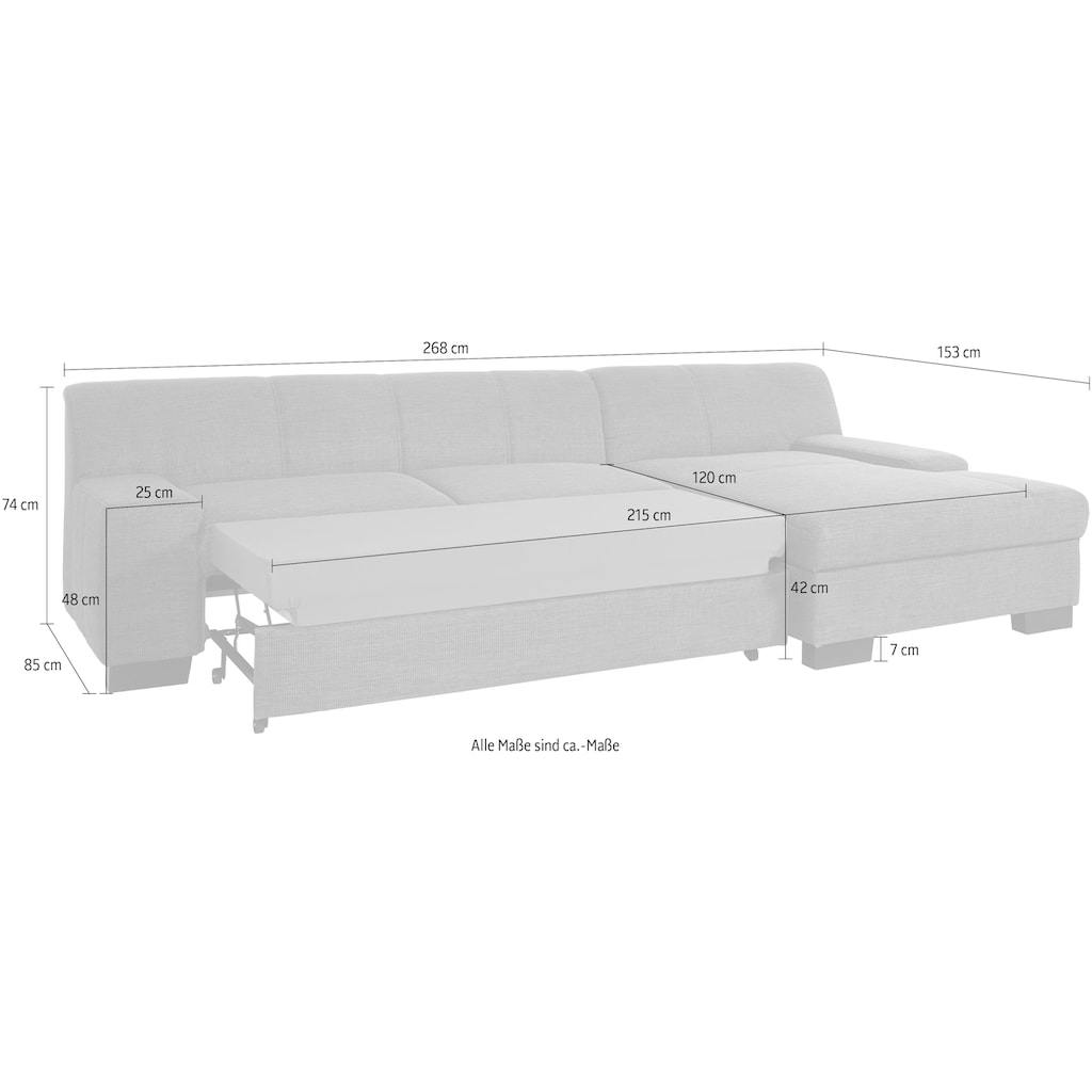 DOMO collection Ecksofa »Norma L-Form«