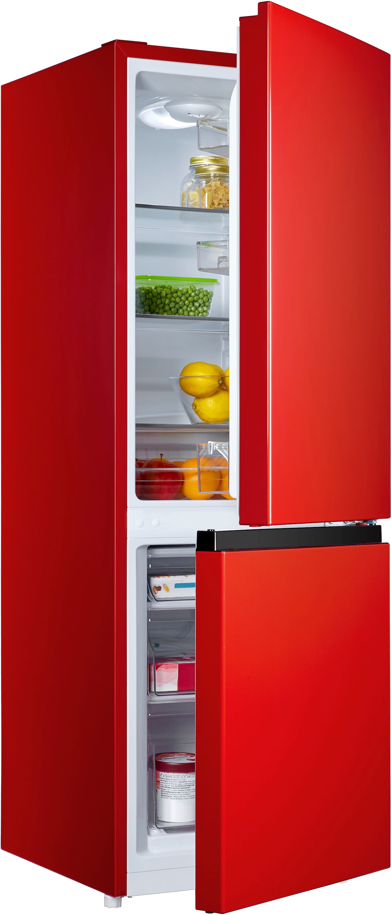 Hanseatic Kühl-/Gefrierkombination "HKGK14349BR" 143 cm hoch 49,5 cm breit günstig online kaufen