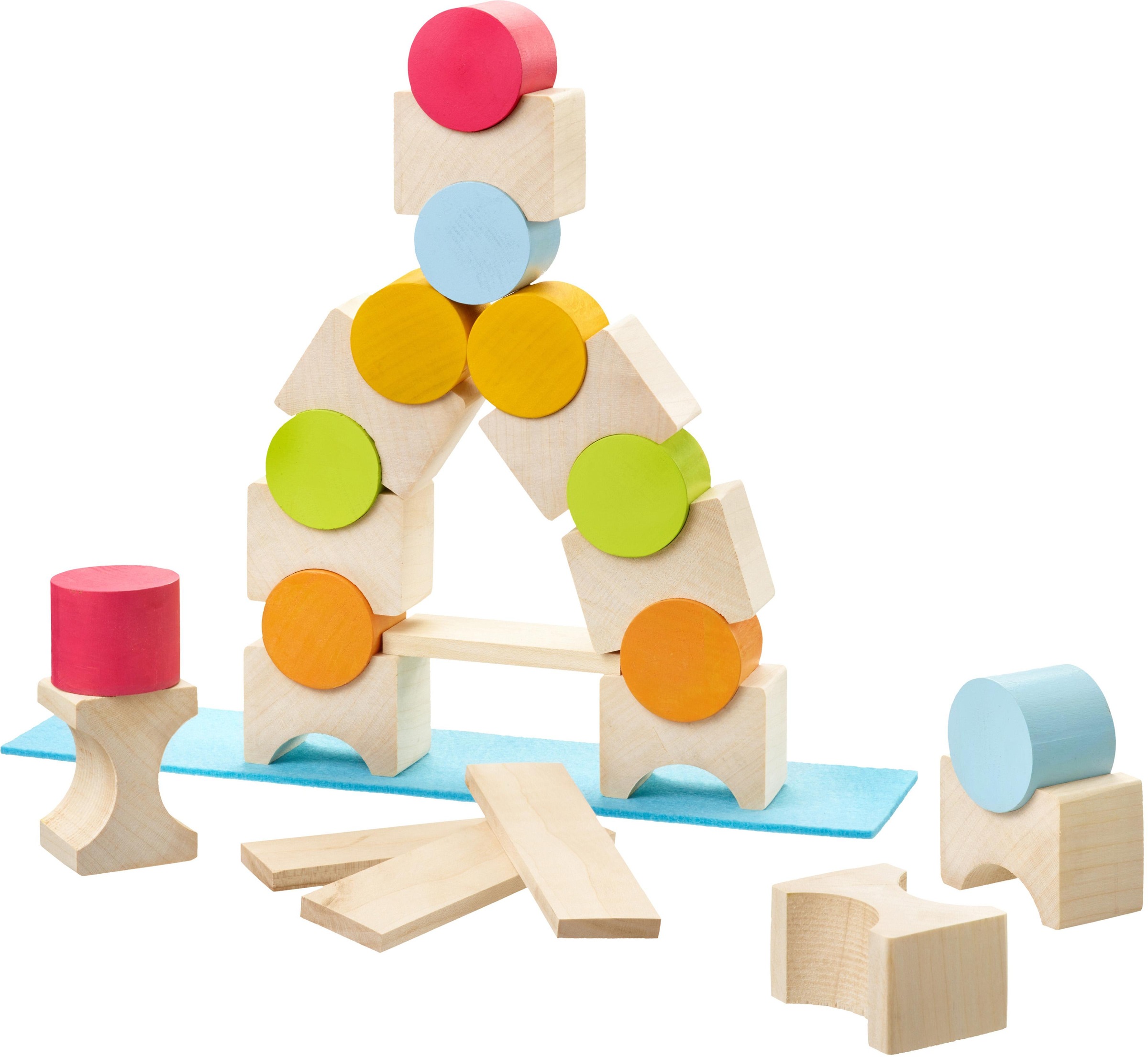 Holzbaukasten Coloro, Bauklötze, Holz, (25-tlg.)