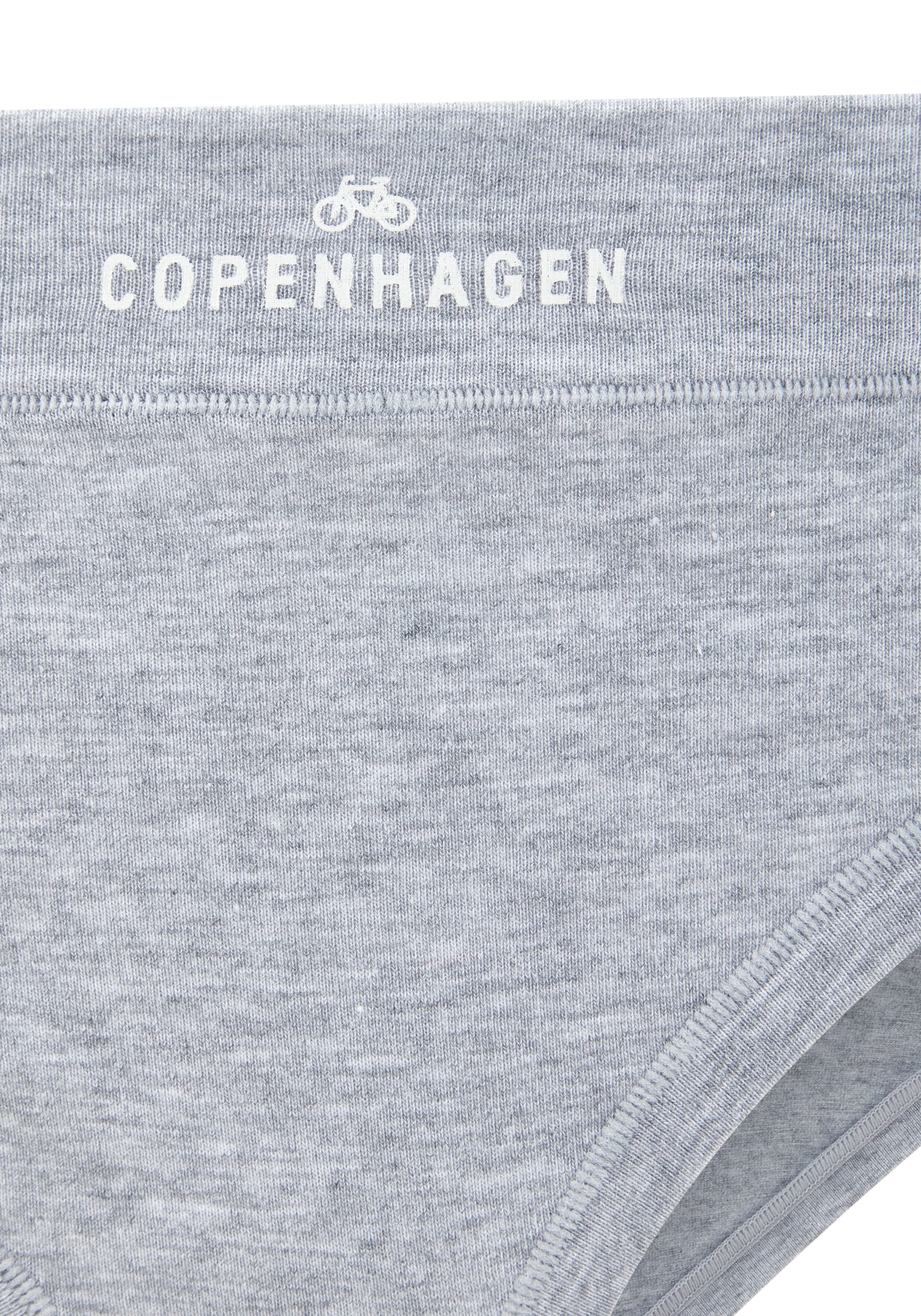 Copenhagen Studios Bikinislip »mit Logodruck am Bund«, (3er-Pack), aus softer Bio-Baumwollqualität