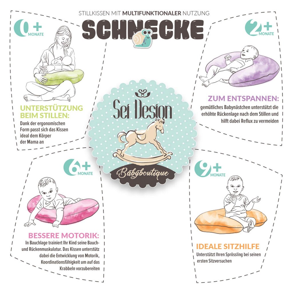 SEI Design Stillkissen »Schnecke«