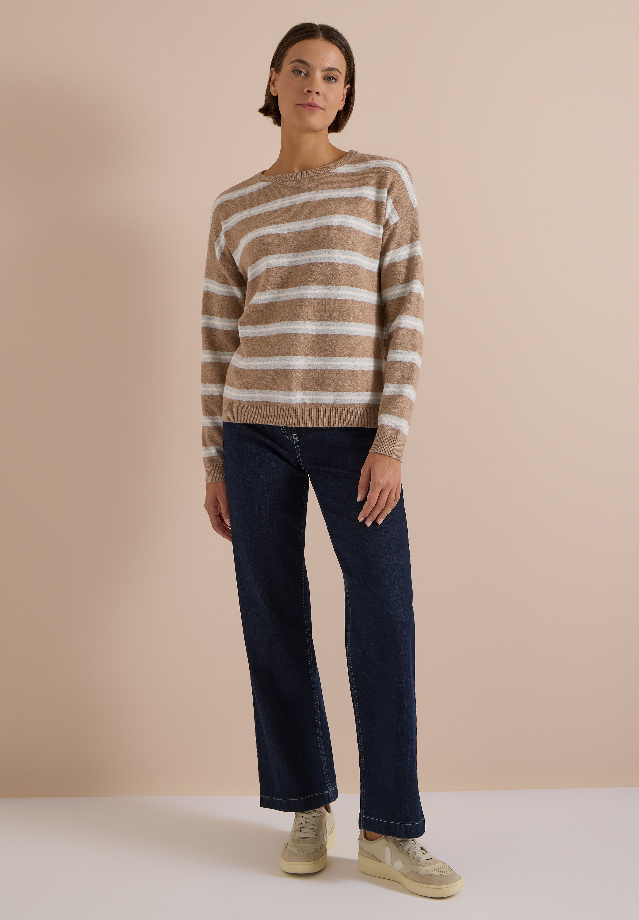 Cecil Streifenpullover aus softem Materialmix