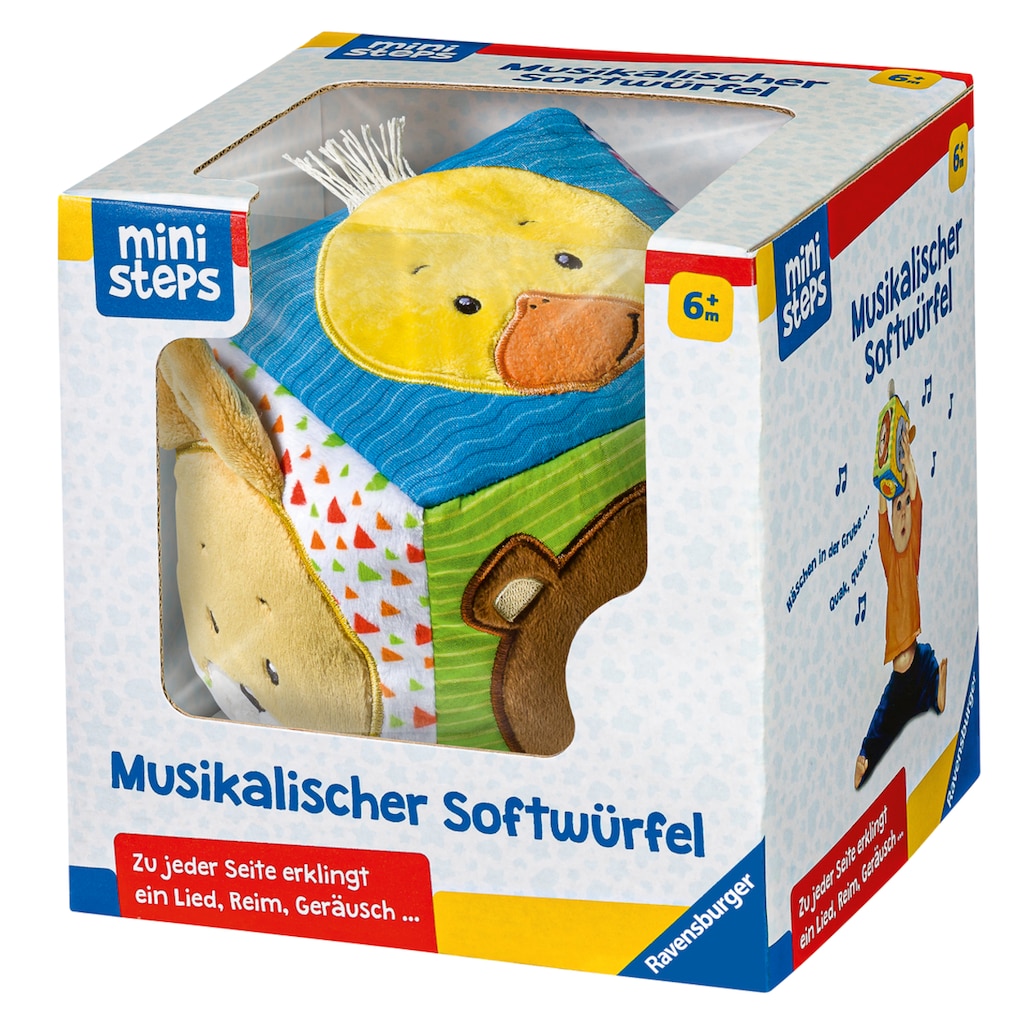 Ravensburger Greifspielzeug »ministeps® Musikalischer Softwürfel«, mit Sound, FSC® - schützt Wald - weltweit