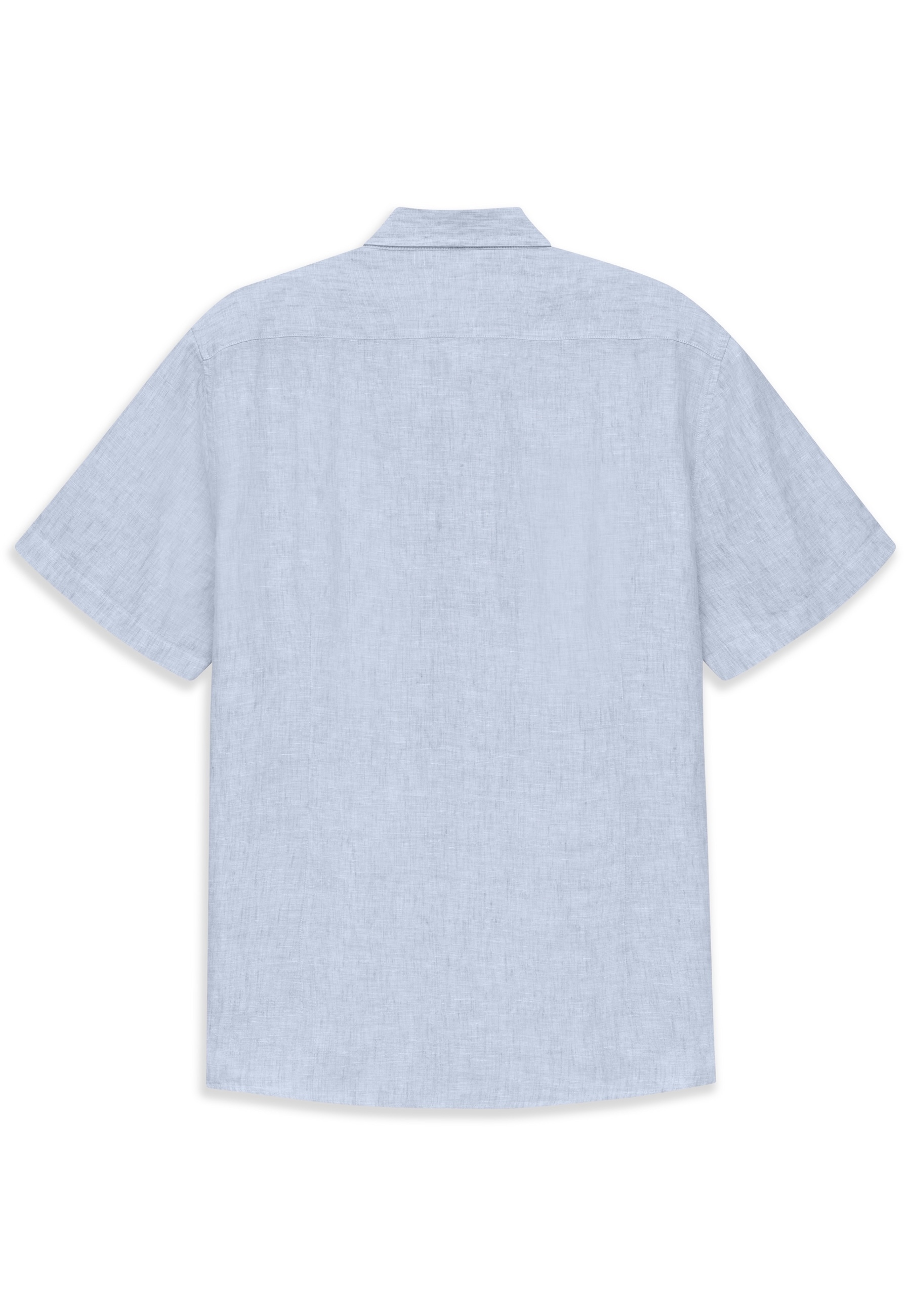 bugatti Kurzarmhemd Modern Fit aus Leinen mit Button-Down-Kragen