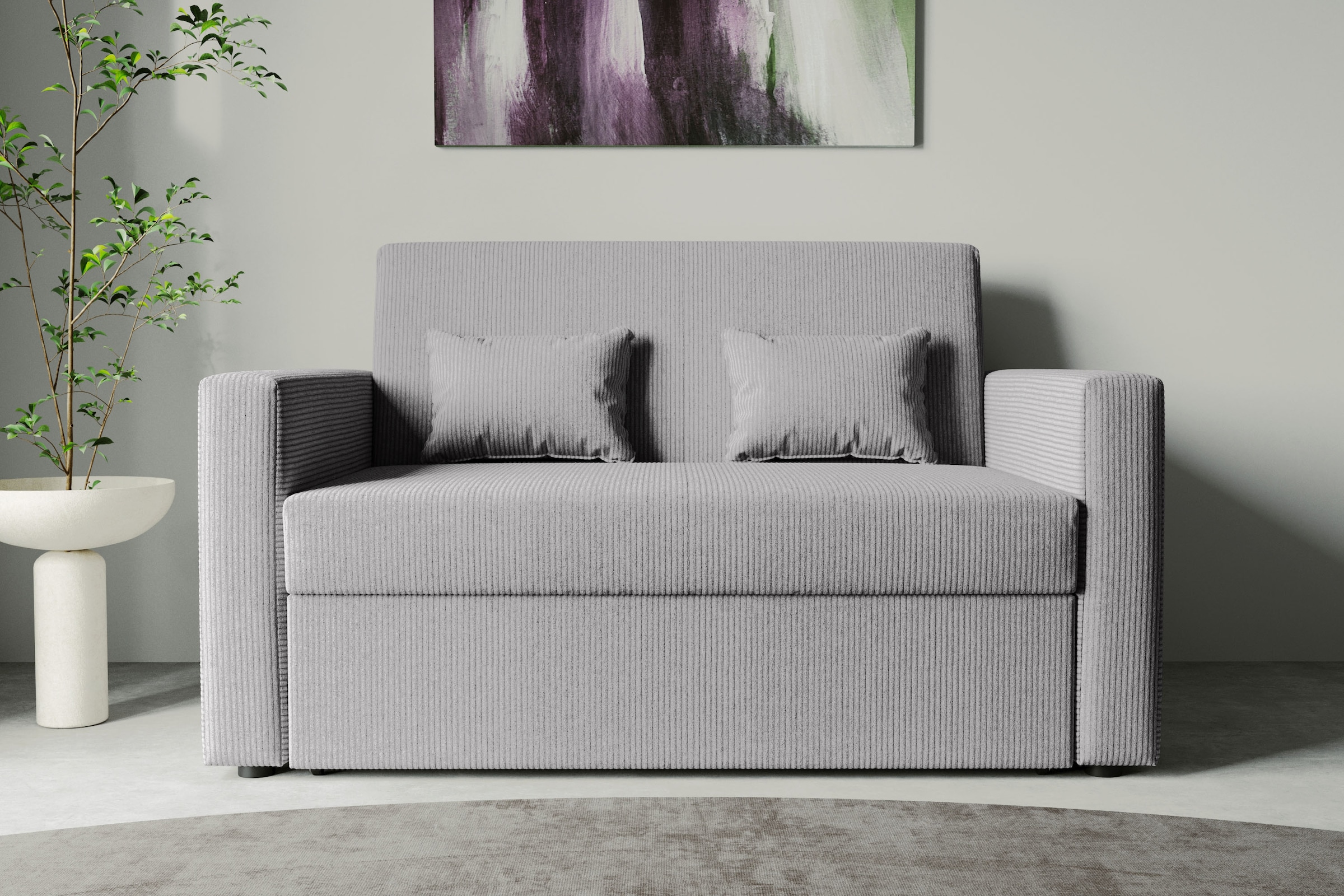 Schlafsofa »Ravena, Breite 146 cm, mit Bettfunktion«, kompaktes 2-Sitzer Sofa,...