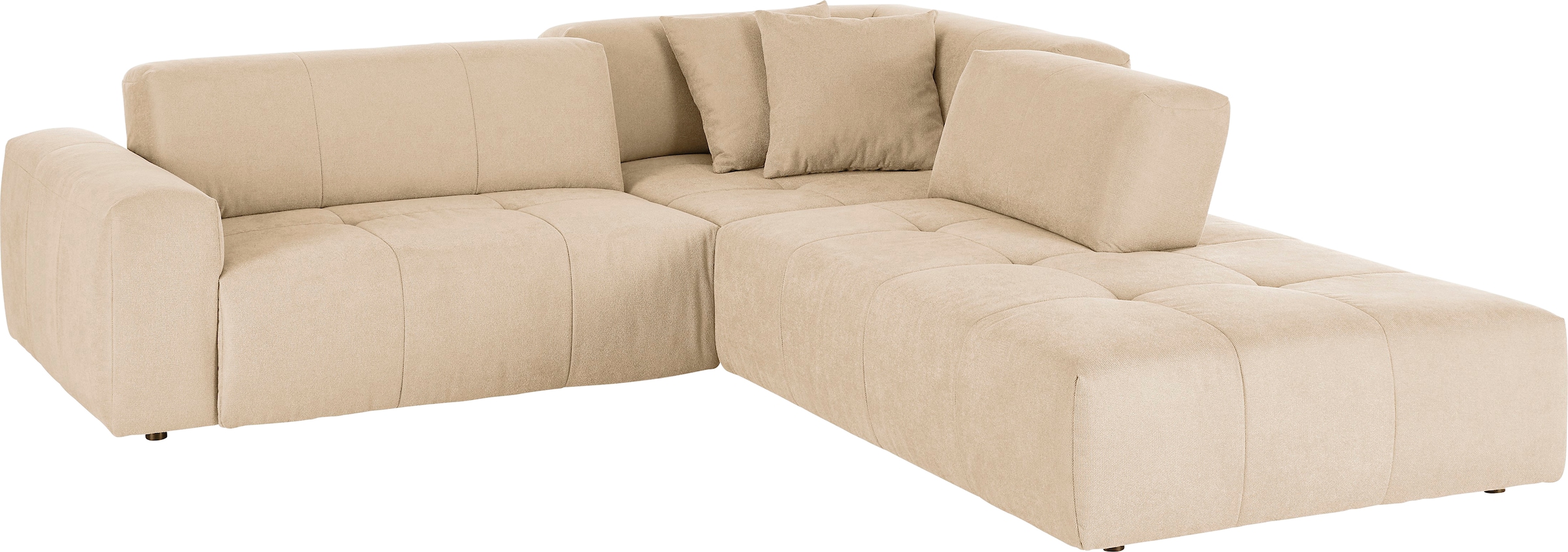3C Candy Ecksofa »Yoshy Komfortsofa, bequem und modern, hochwertige Verarbeitungsdetails«, Zwei verschiedene Sitztiefen durch verstellbare Rückenlehne, L-Form