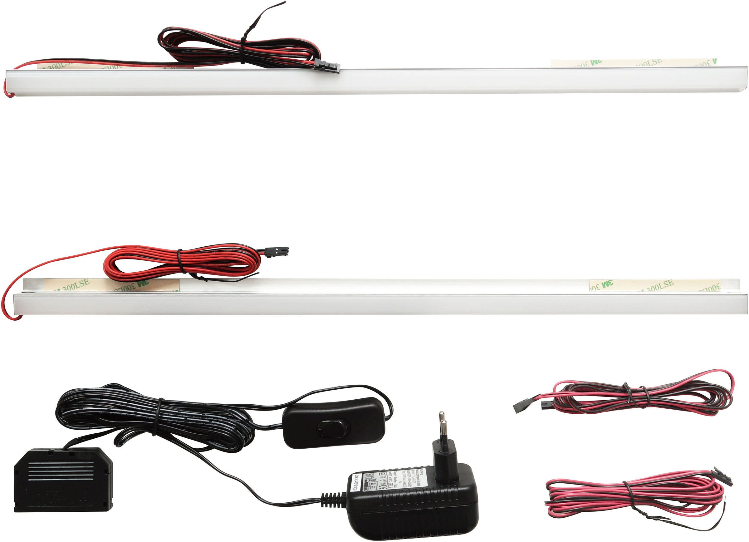 LED-Leuchtmittel MCA FURNITURE, L:45cm, weiß, Leuchtmittel, "MONIZ 2er Set LED Glaskantenbeleuchtung 45 cm", 2er