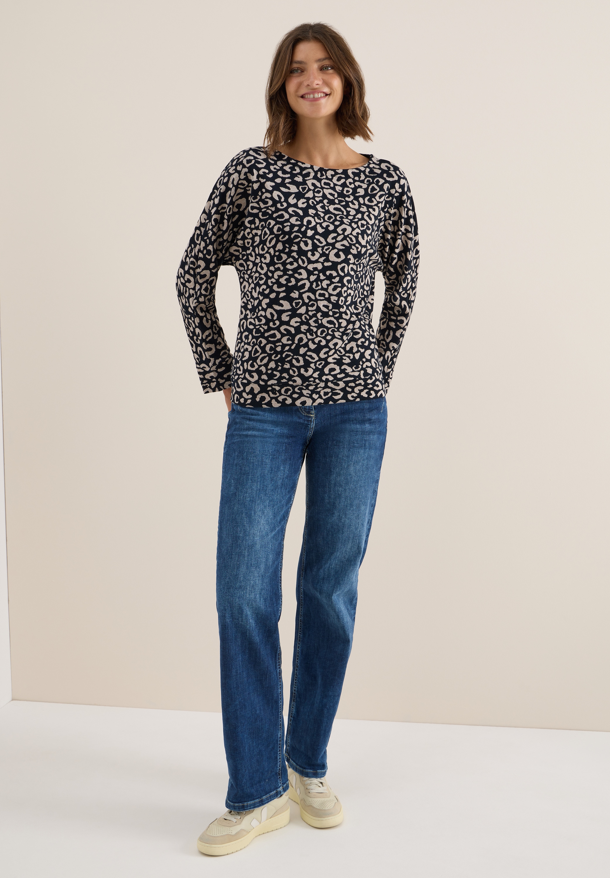 Cecil Langarmshirt, im Leo Design