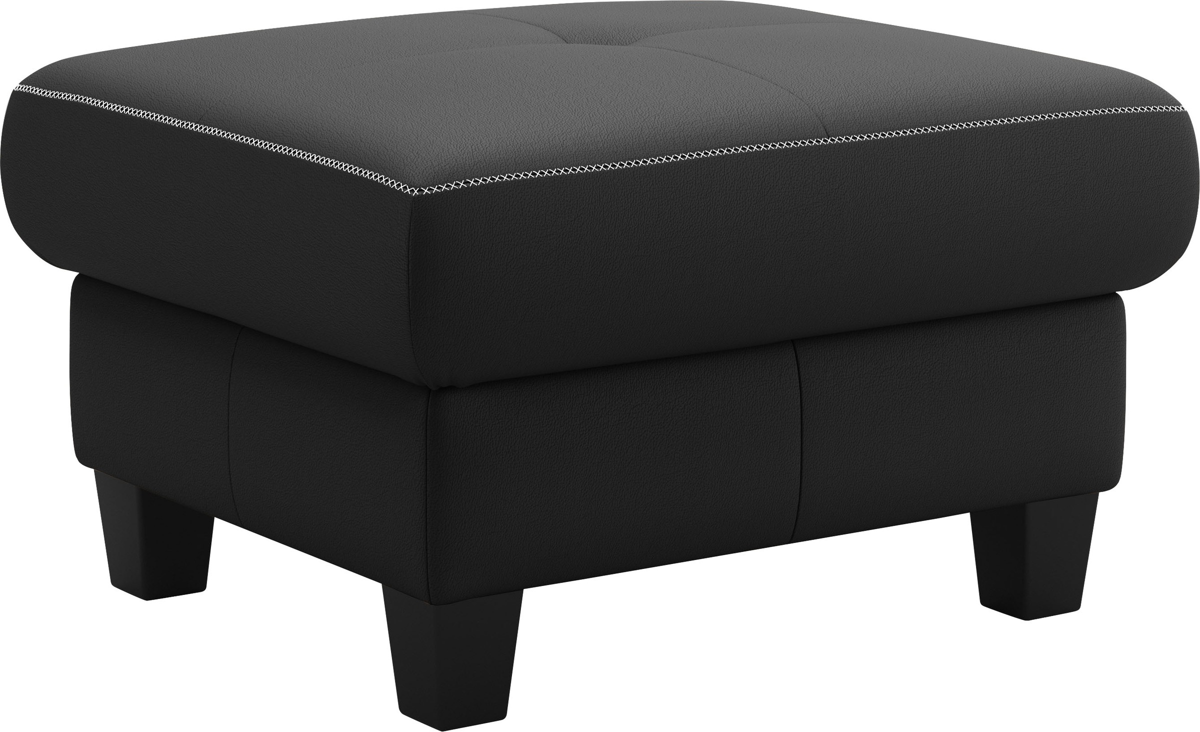 Home affaire Polsterhocker "Varese" Kreuznaht in beige günstig online kaufen