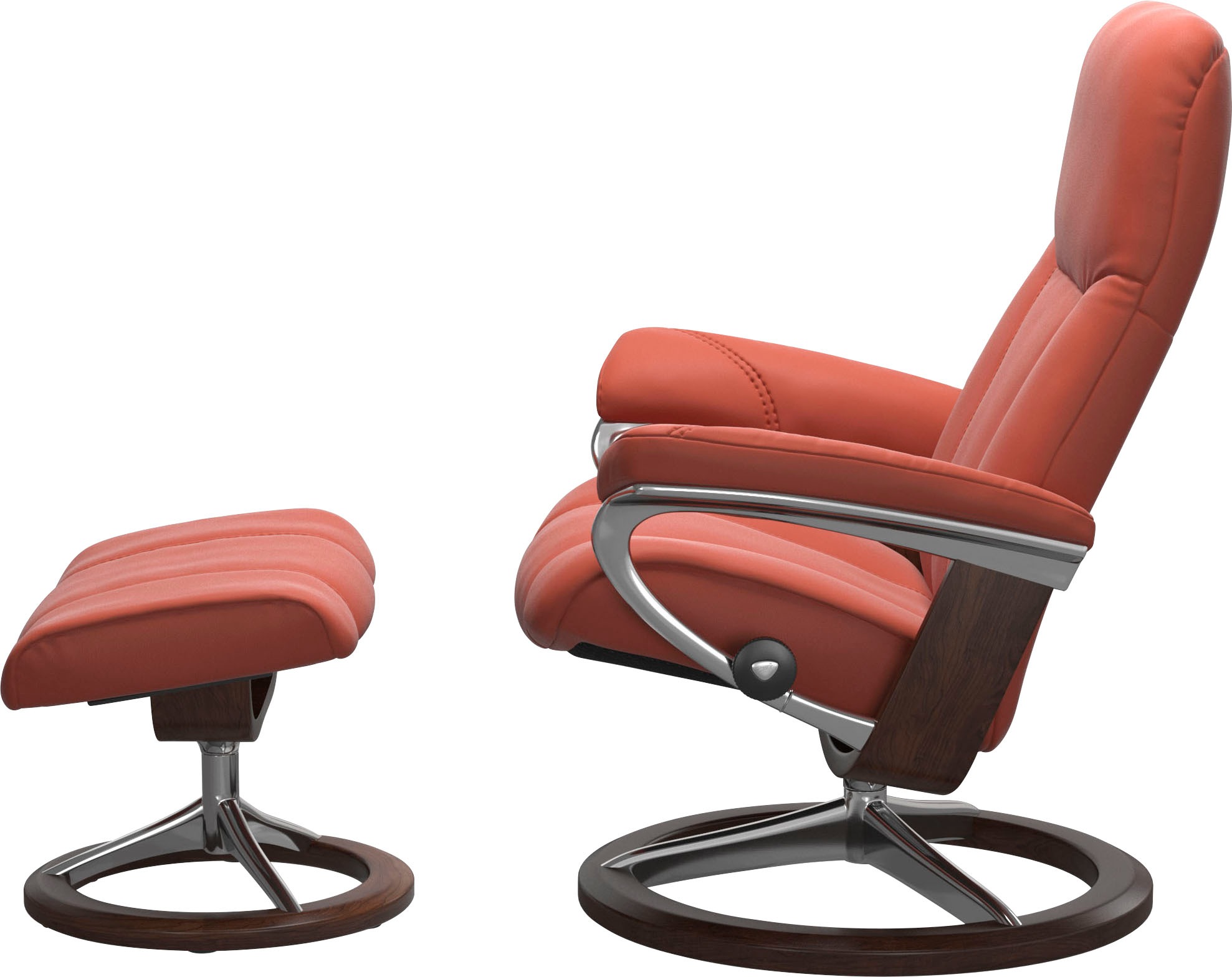 Stressless® Relaxsessel »Consul«, (Set, Relaxsessel mit Hocker), mit Hocker, mit Signature Base, Größe S, Gestell Eiche