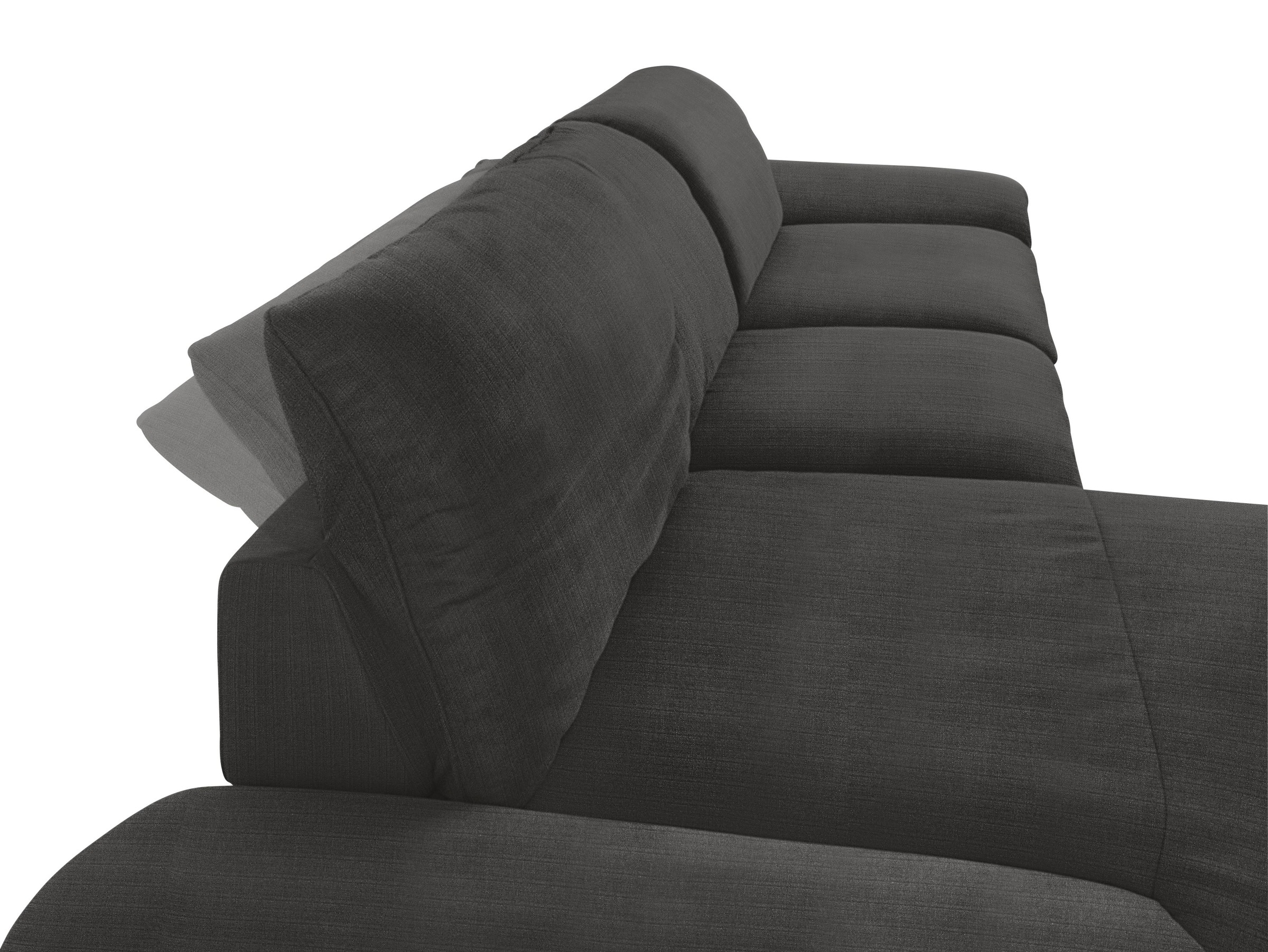 W.SCHILLIG Ecksofa »enjoy&MORE, Designsofa, bequem, zeitlos und elegant, L-Form«, Sitztiefenverstellung, Füße schwarz pulverbeschichtet, Breite 340 cm