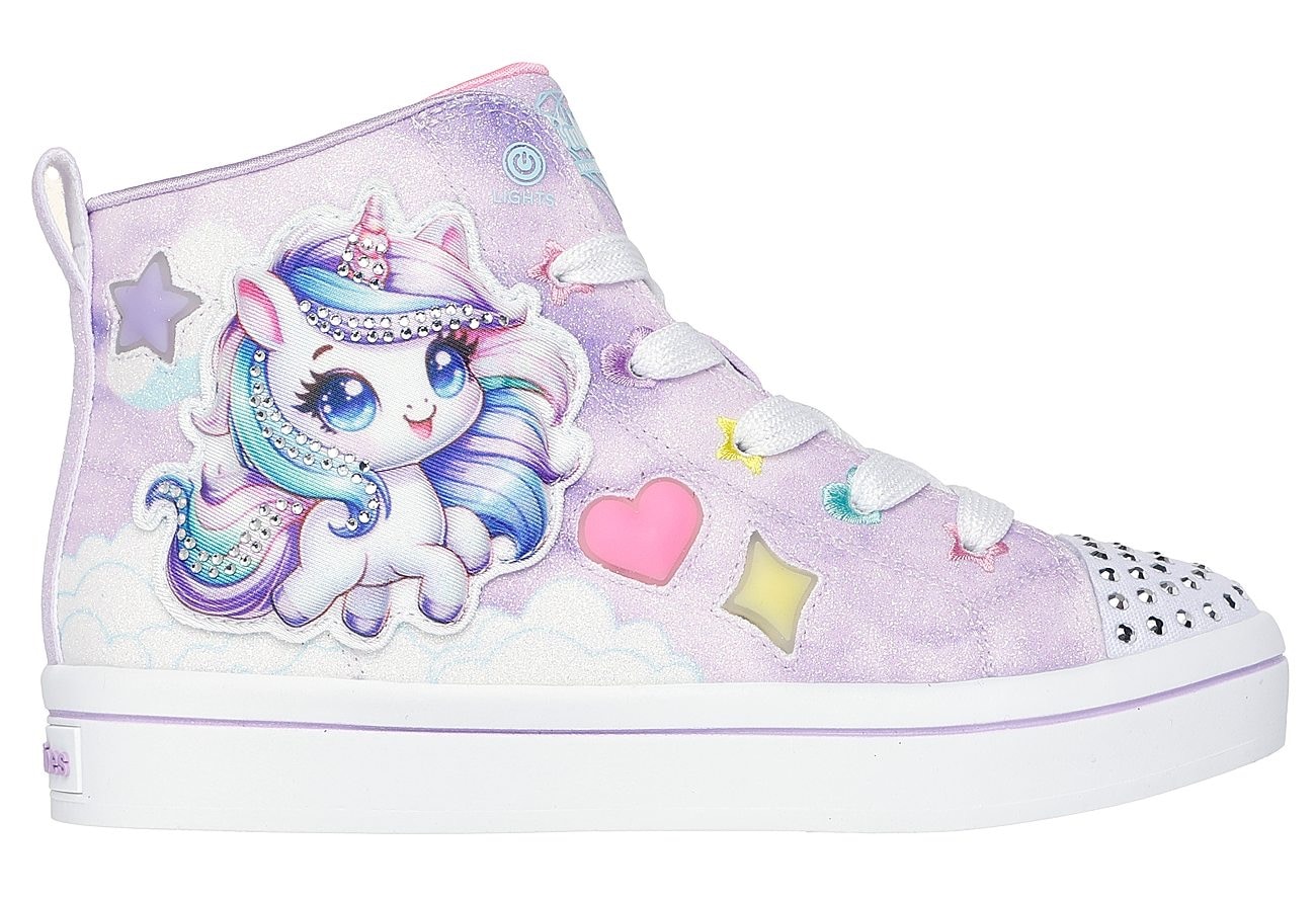 Skechers Sneaker »TWI-LITES 2.0«, Blinkschuh mit Einhorn und Glitzer, Größenschablone zum Download
