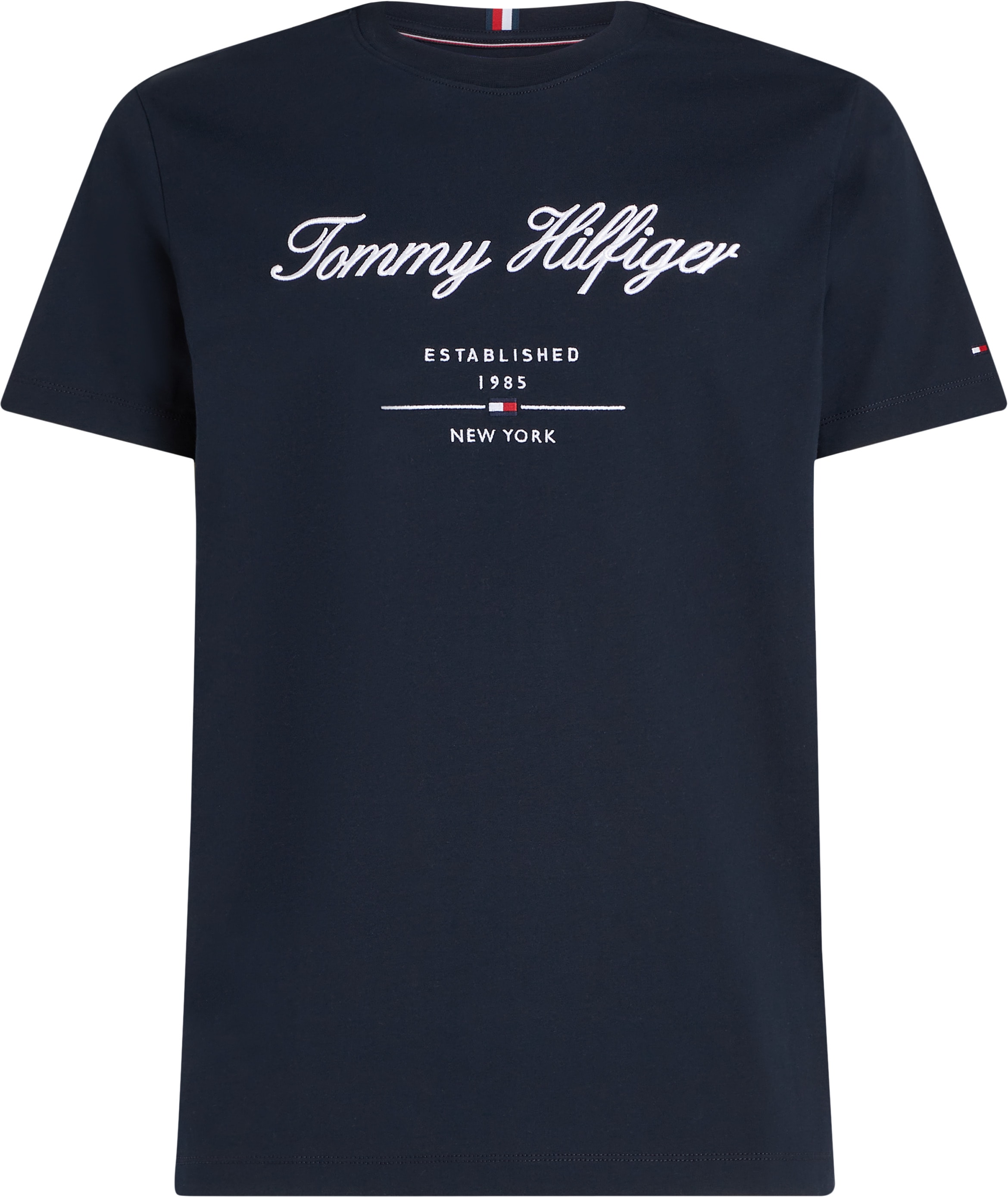 Tommy Hilfiger Big & Tall Rundhalsshirt »BT-SCRIPT LOGO TEE-B«, in Großen Größen, Logostickerei