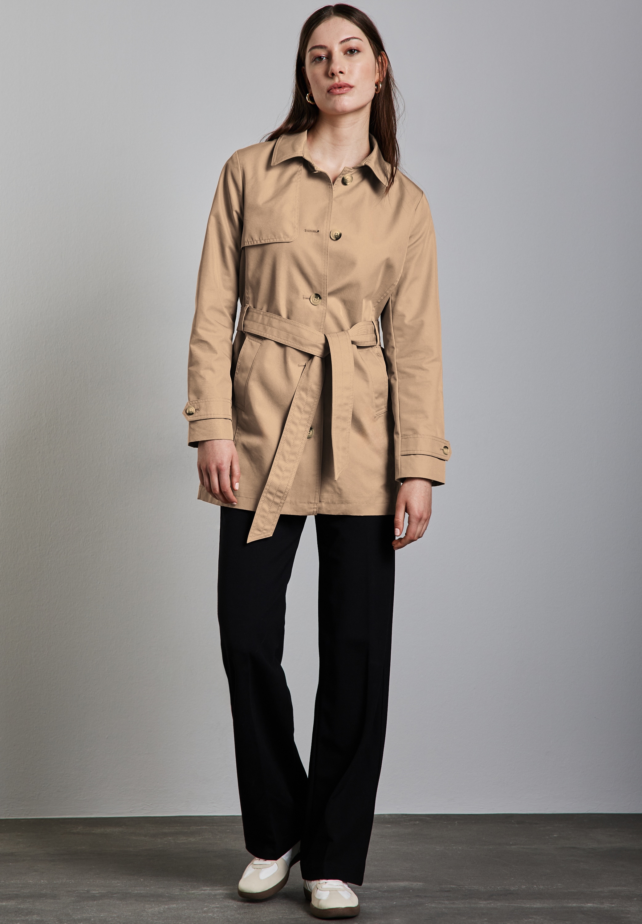 STREET ONE Trenchcoat, mit Bindegürtel