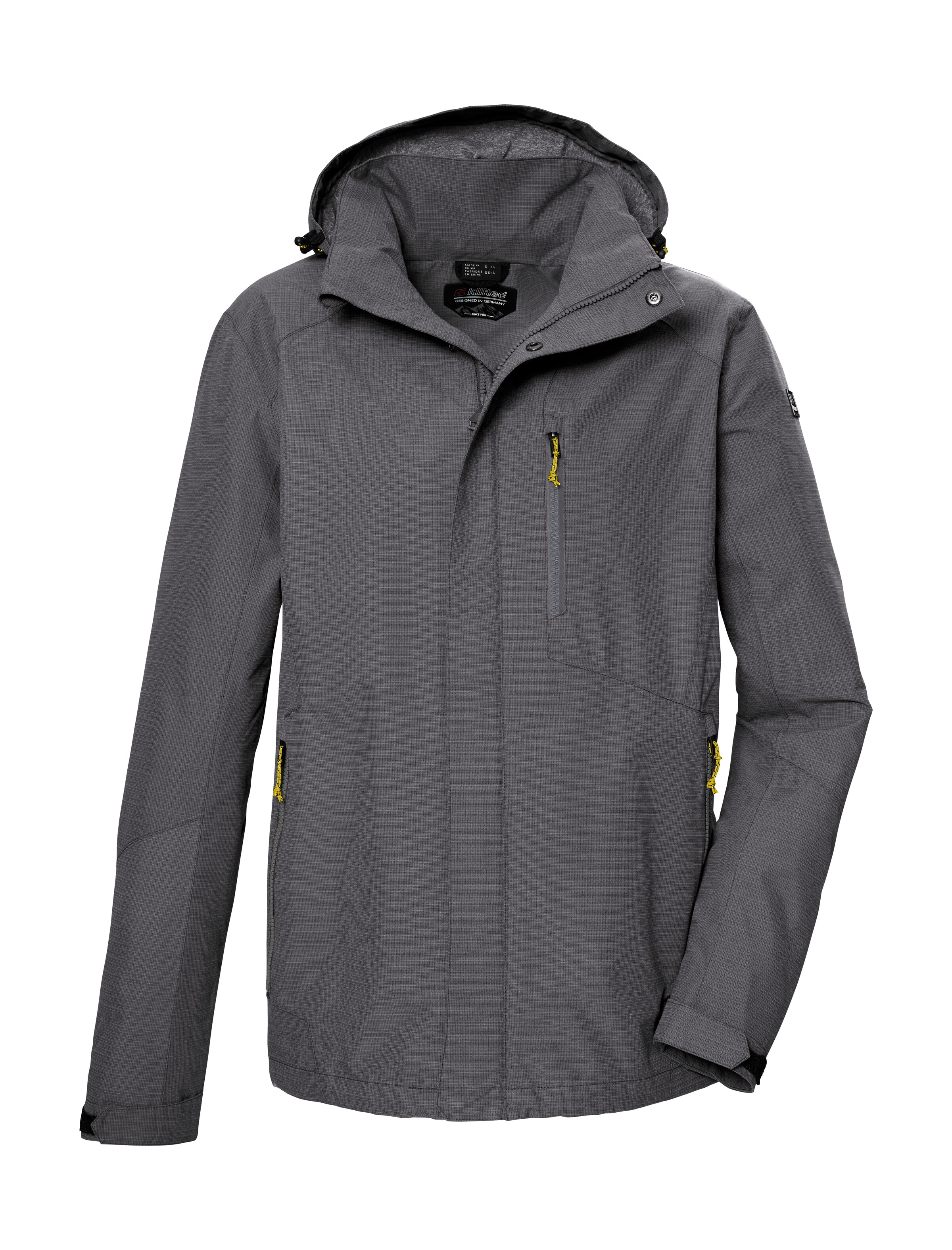 Killtec Funktionsjacke "KOS 256 MN JCKT" Wasser- und winddichte Herrenjacke, atmungsaktiv, abnehmbare Kapuze