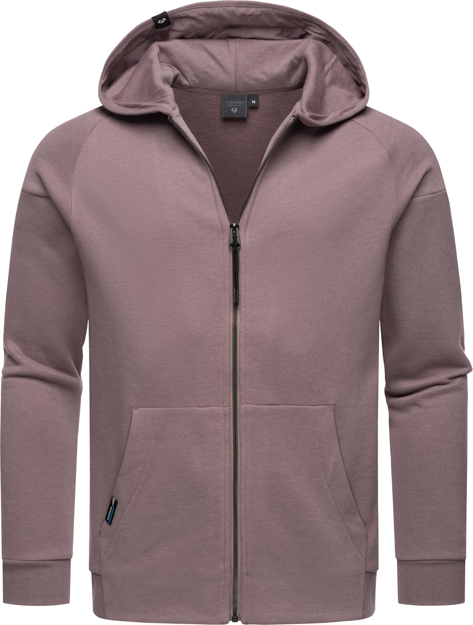 Ragwear Kapuzensweatjacke "Zenway", Herren Basic Sweatjacke mit Kapuze