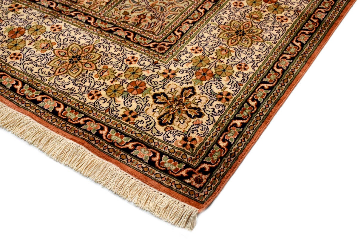 Kayoom Seidenteppich »R.Taj 9604«, rechteckig, 10 mm Höhe, Einzelstück mit Zertifikat, Wohnzimmer