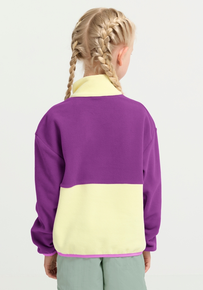 Jack Wolfskin Strickfleece-Pullover »COLORBLOCK TAUNUS HZ K« mit halbem Frontzipper, wasserabweisend, windabweisend, atmungsaktiv