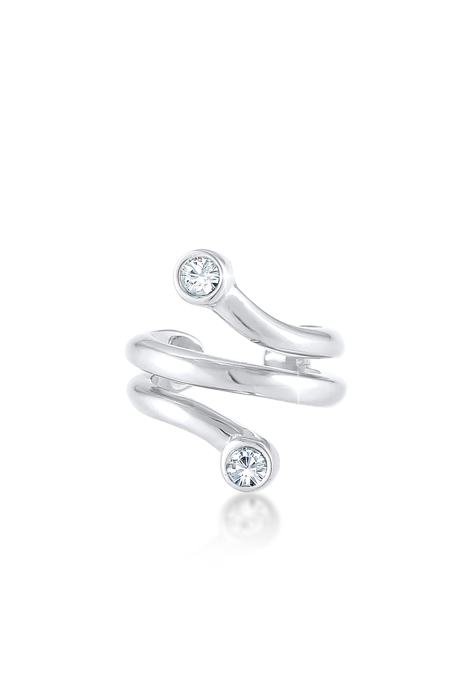 Elli Single-Ohrhaken »Single Earcuff Ohrklemme Kristalle 925 Silber«