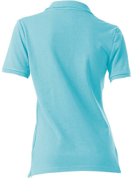 Poloshirt HEINE "Poloshirt", Damen, Gr. 46, blau (türkis), 95% Baumwolle, 5% Elasthan, unifarben, Shirts 3