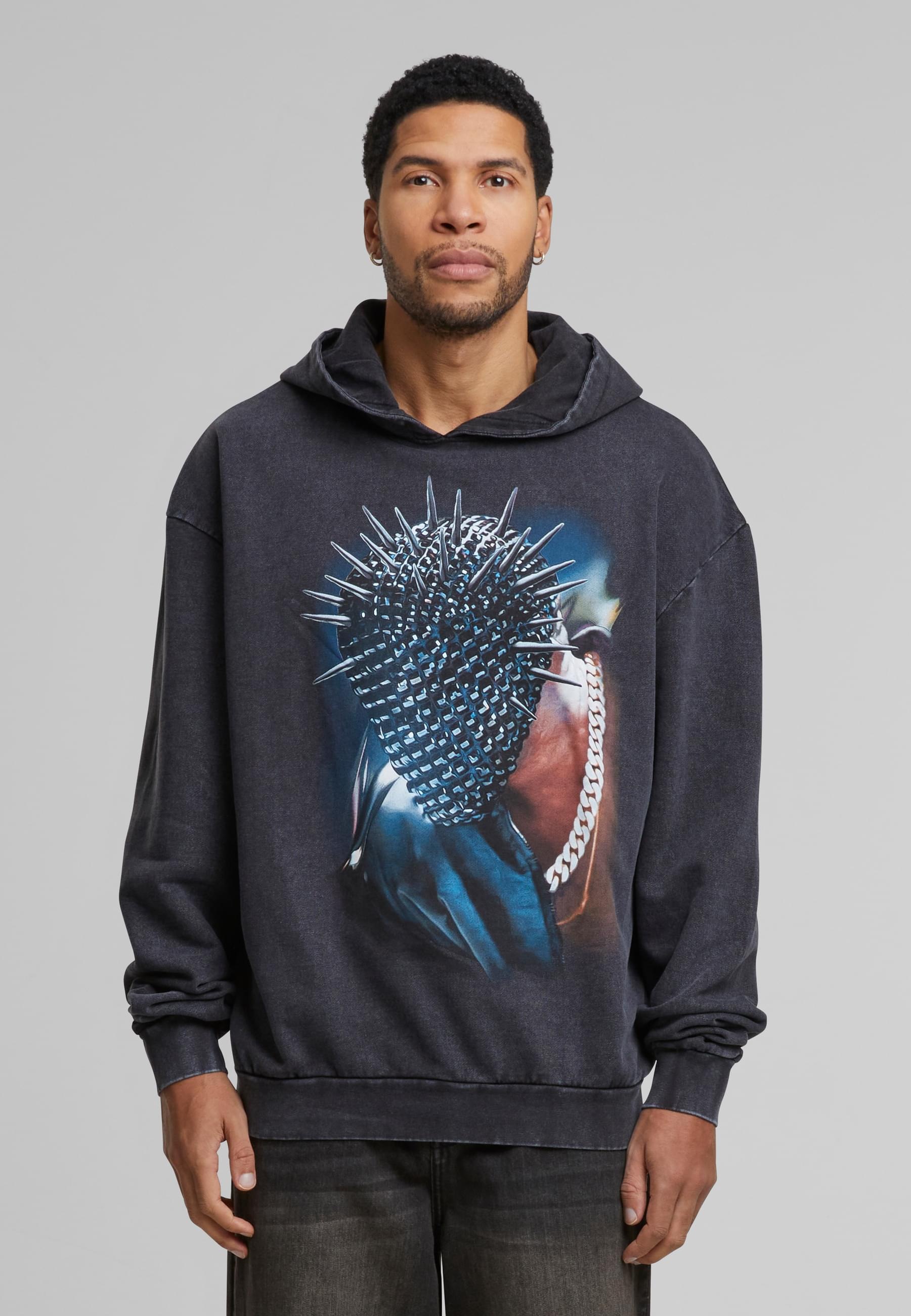 MisterTee Kapuzensweatshirt »MisterTee Thorned Mask Oversize Hoody«, (1 tlg.)