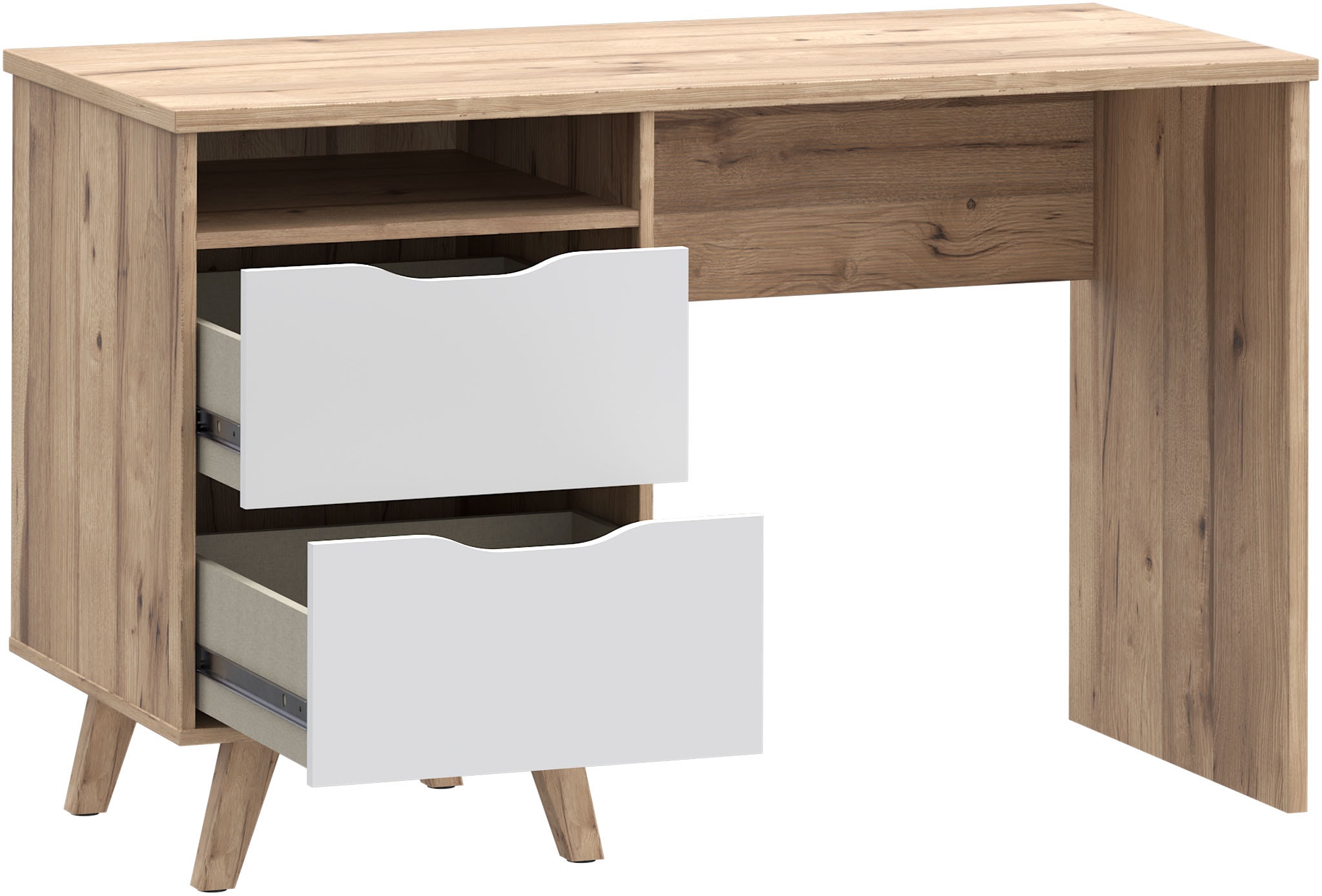 FORTE Schreibtisch, B/H/T 119,7/73,5/52,7 cm, Grifflos