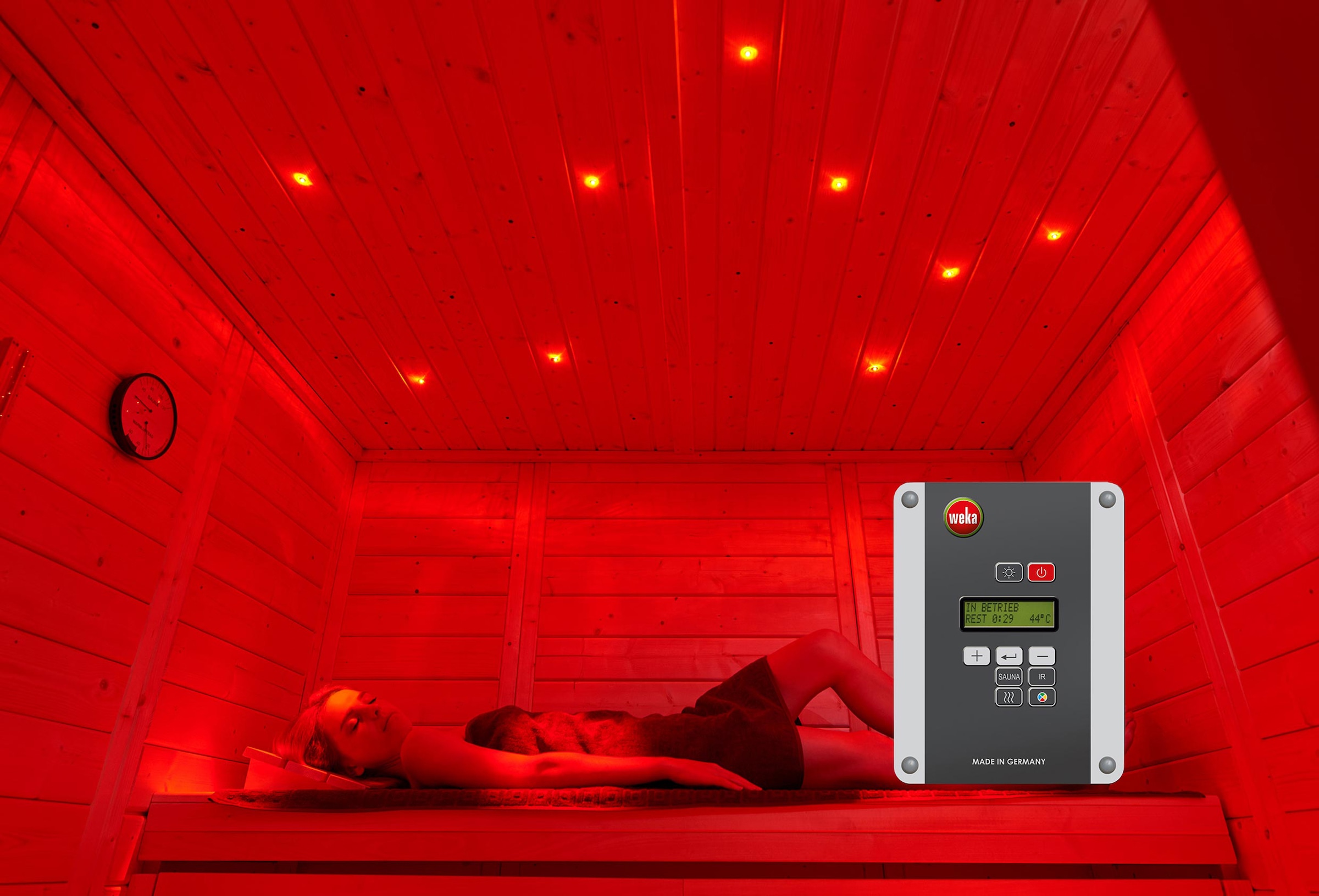 LED Dekolicht WEKA "Farbvisionen Set B" für Saunen", grau, B:22cm H:11cm L:26cm, Leuchten, Sternenhimmel mit leuchtenden LED-Farbvisionen