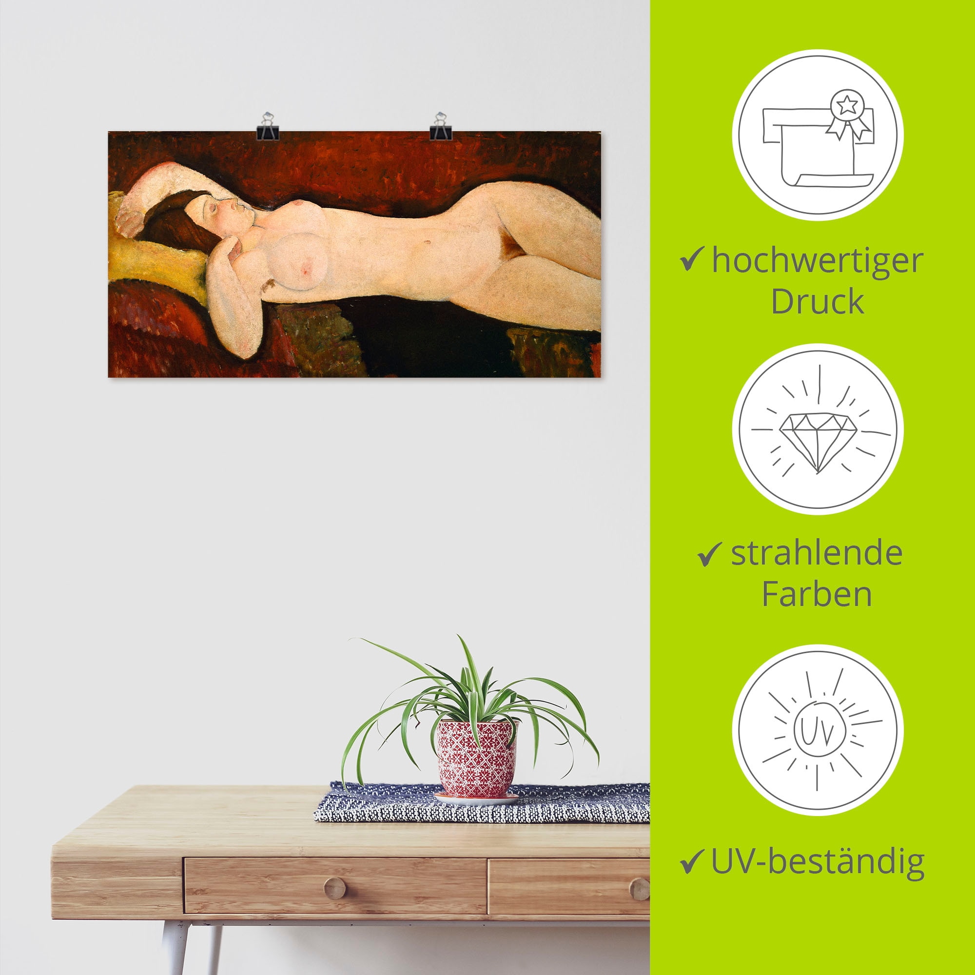Artland Wandbild »Akt einer schlafenden Frau«, Frau, (1 St.), als Leinwandbild, Poster in verschied. Größen