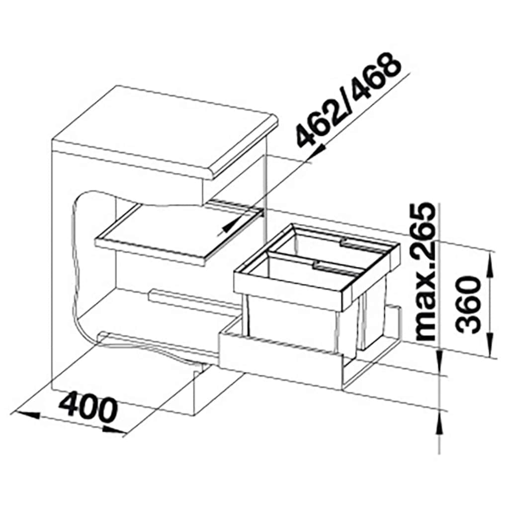 Blanco Mülltrennsystem »Flexon II 50/2«, 2 Behälter