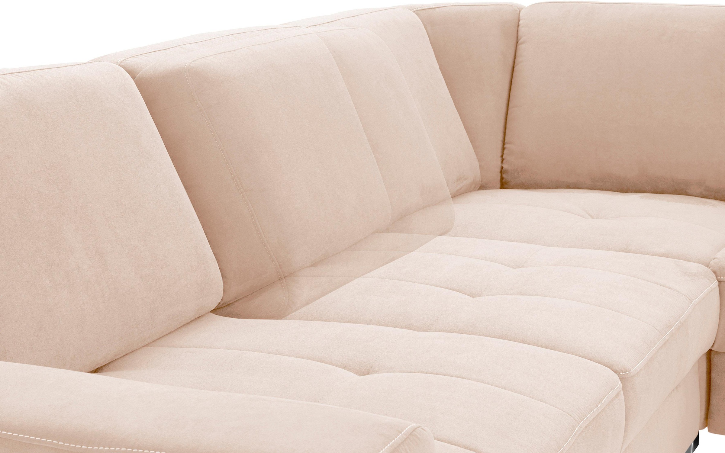 sit&more Ecksofa »Santorini L-Form«, mit Federkern und Sitztiefenverstellung, wahlweise mit Bettfunktion