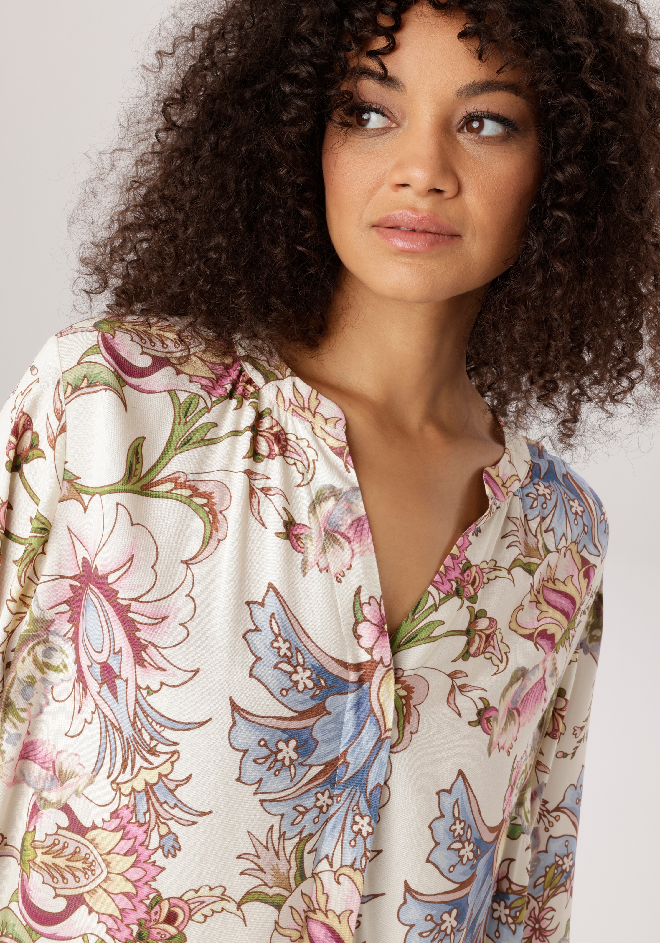 Thumbnail - Aniston PLUS Longbluse mit Blumen bedruckt - jedes Teil ein Unikat - NEUE KOLLEKTION