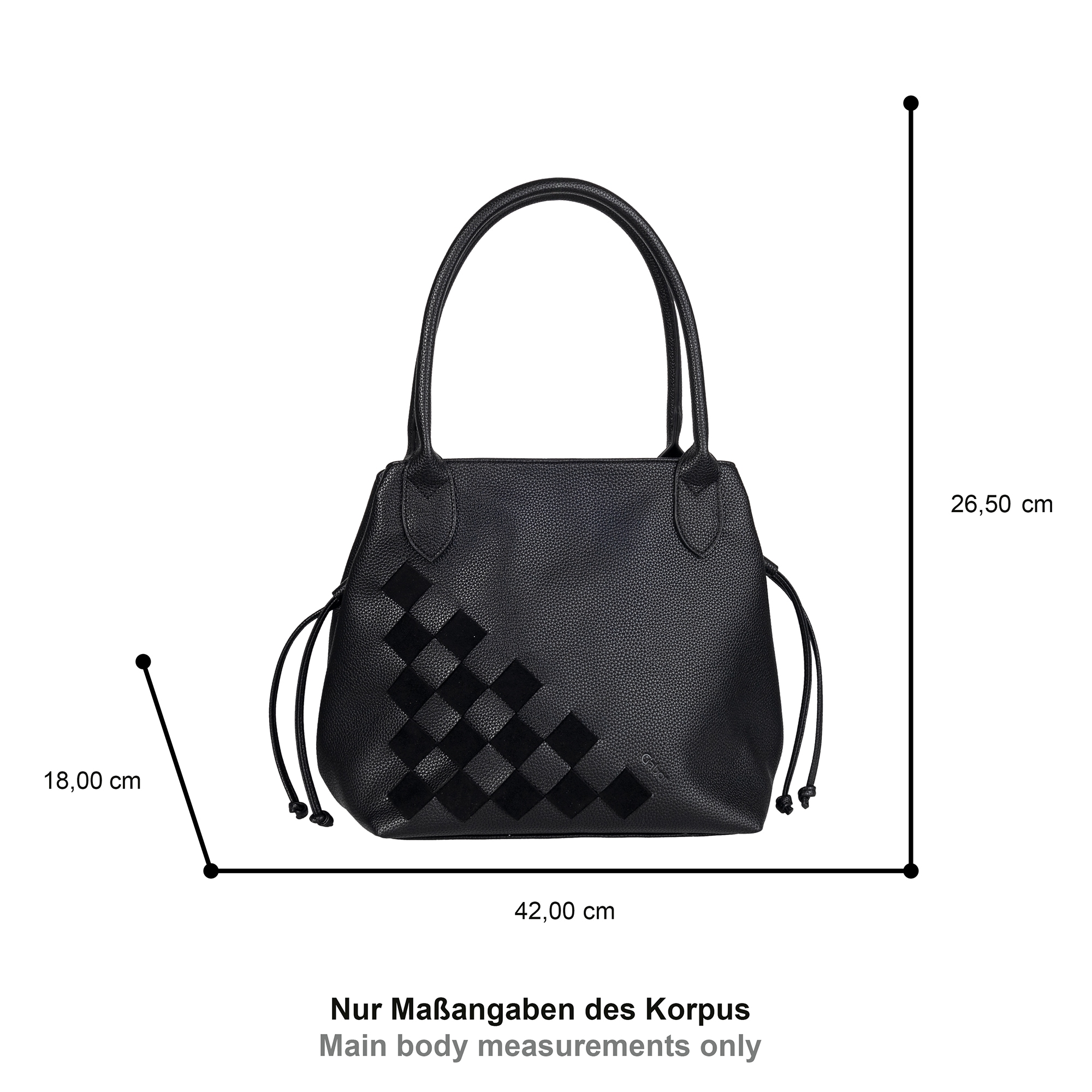 Gabor Shopper »Granada Structure«, eingewebete einzigartige Streifen aus Velourslederimitat
