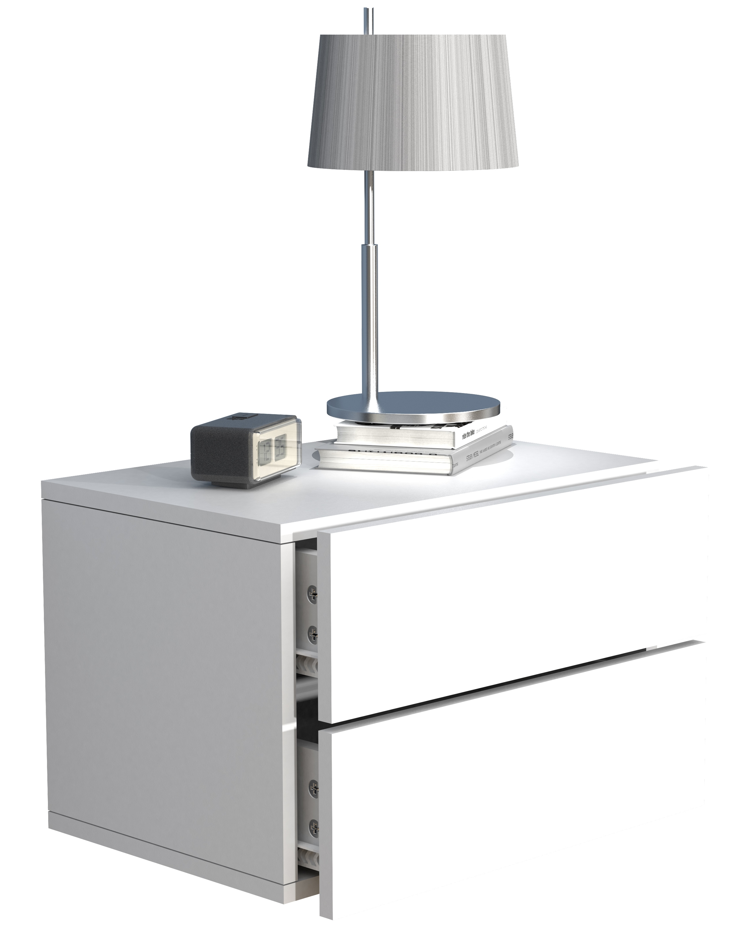 VCM Nachttisch "Holz Wandschublade Wand Hänge Nachttisch Usal L45" 1 Stk. tlg.