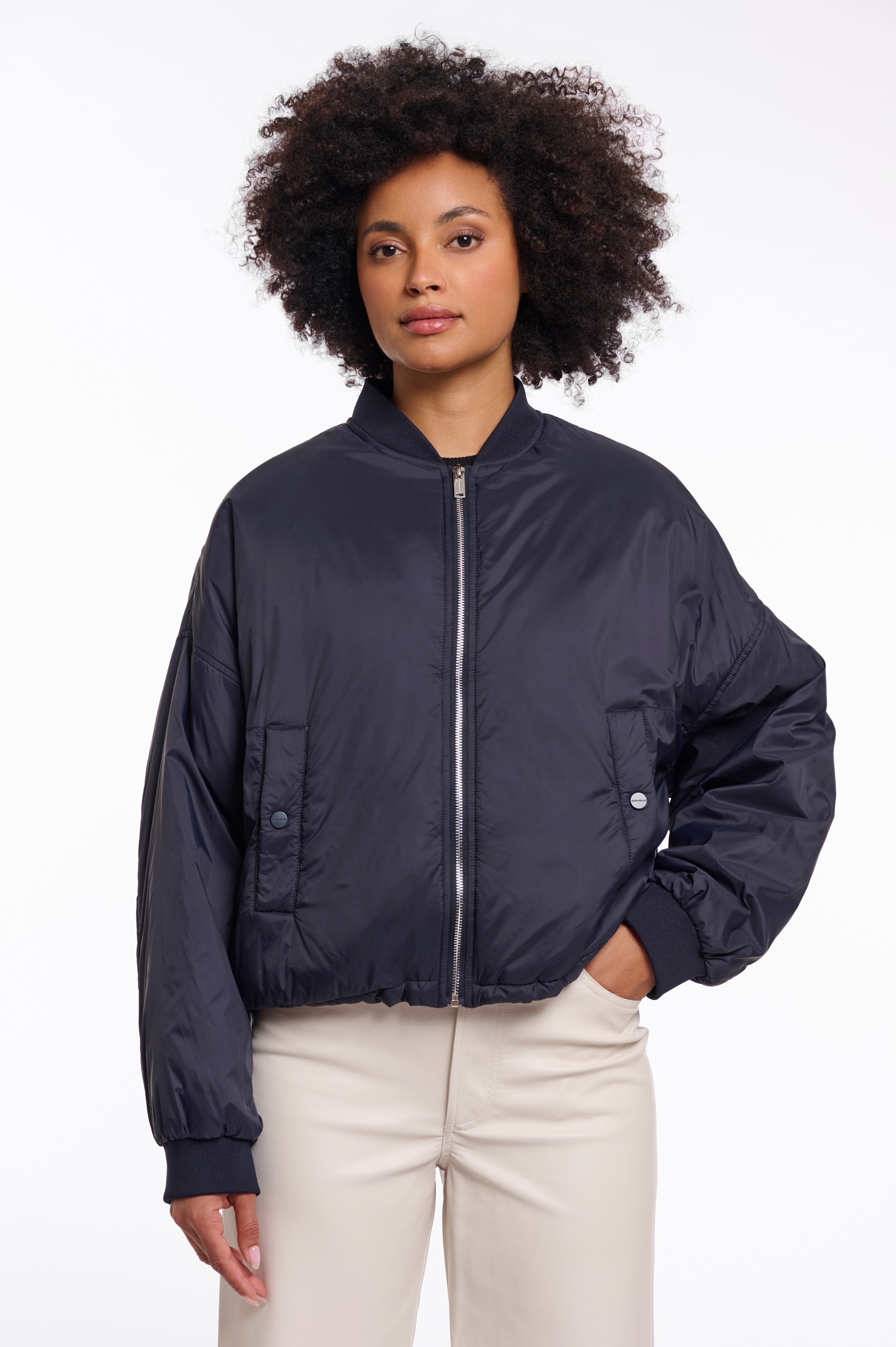 Rino & Pelle Bomberjacke »HIRA« ohne Kapuze kurz, mit Stehkragen und Reißverschluss