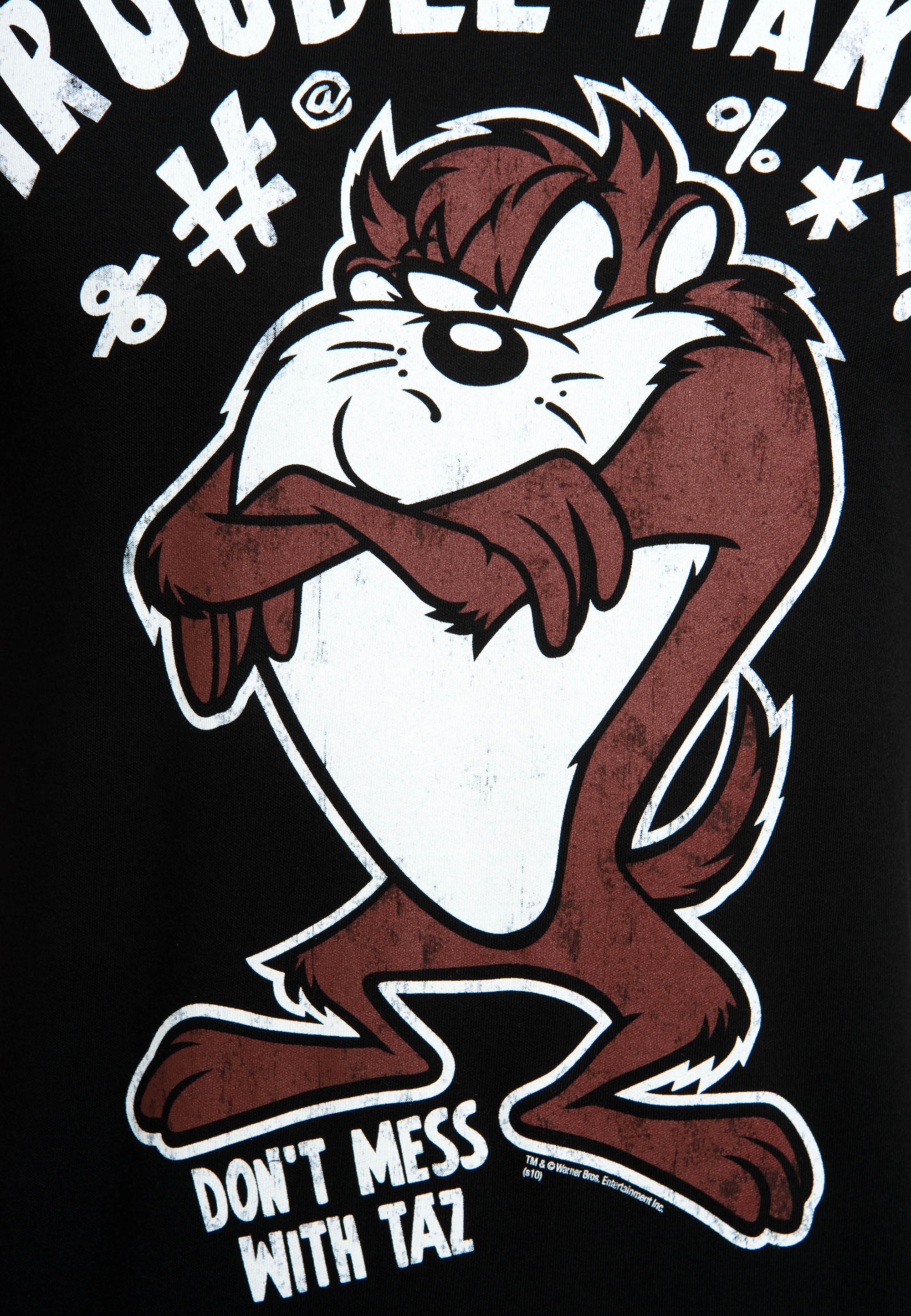 ▷ mit | Taz Taz-Print Trouble - »Looney T-Shirt - Tunes BAUR LOGOSHIRT für tollem Maker«,