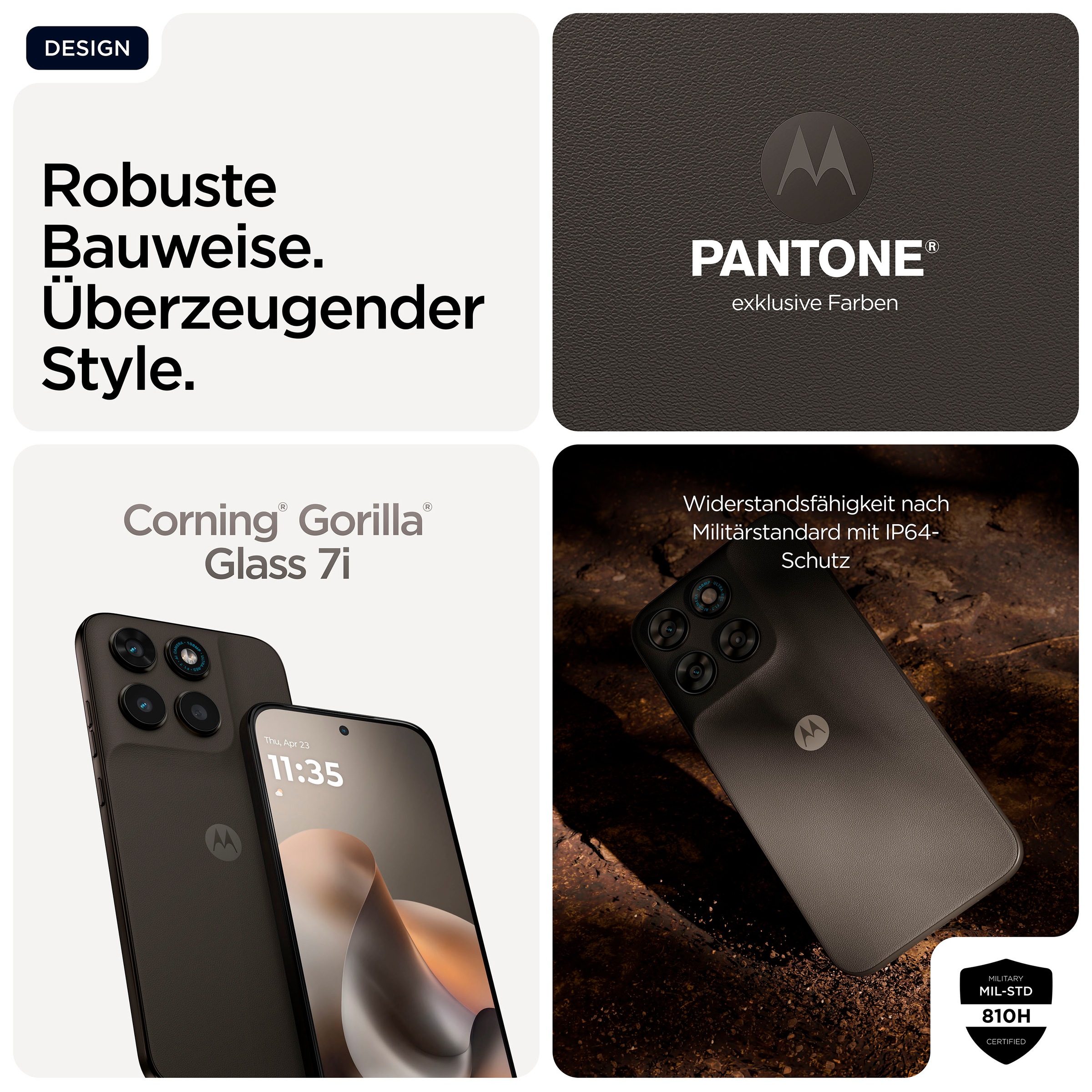 Motorola Smartphone »moto g77 256GB« PANTONE® Black Olive