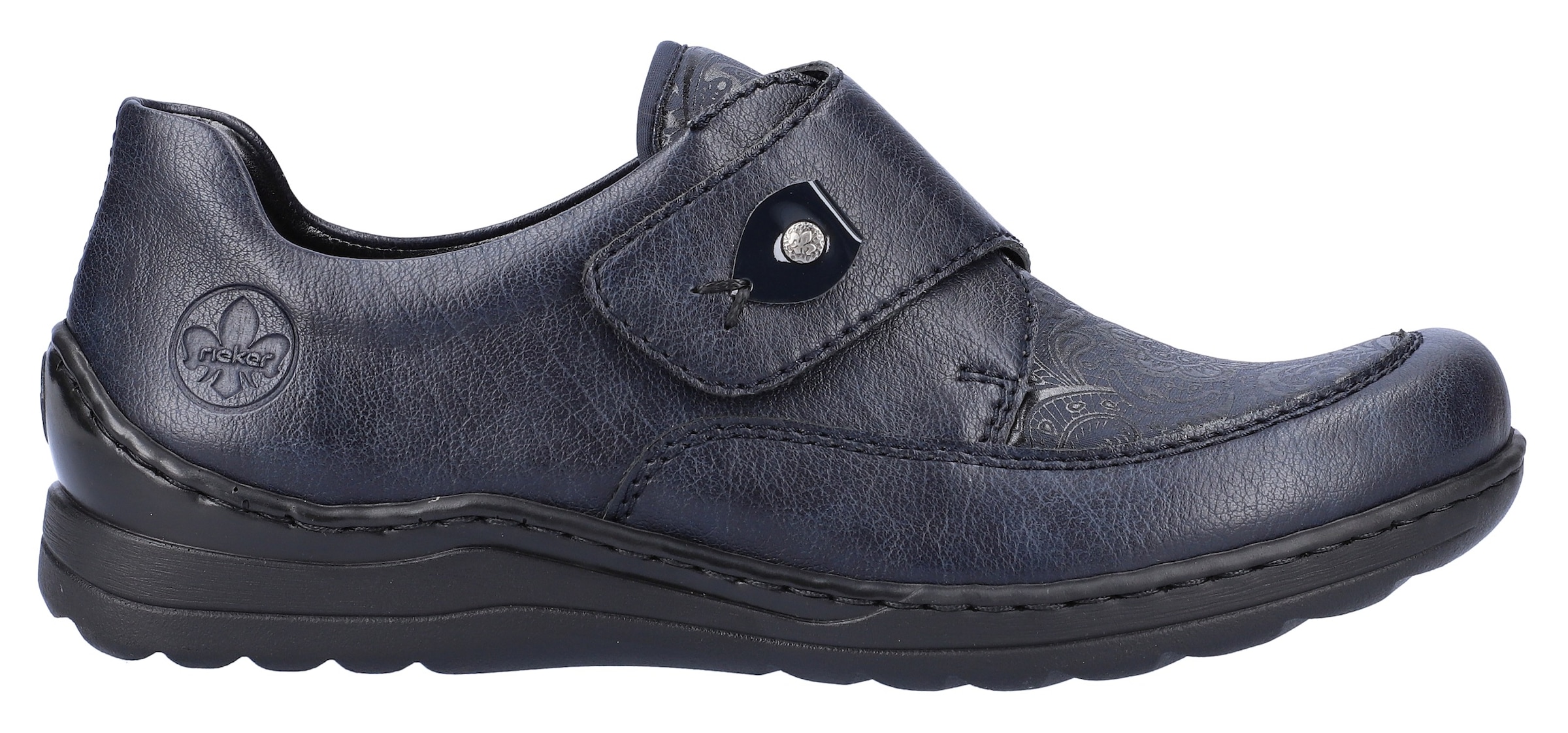 Rieker Klettschuh, mit dezentem Paisley-Muster