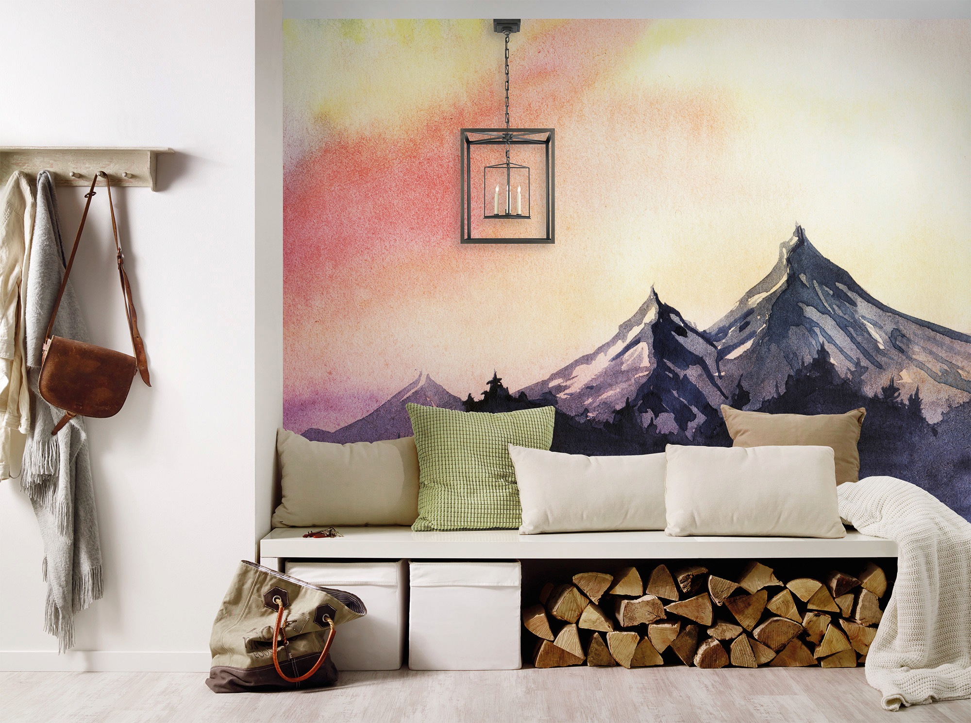 living walls Fototapete »Designwalls Mountain Paint 1«, Vlies, Wand, Schräge, Decke
